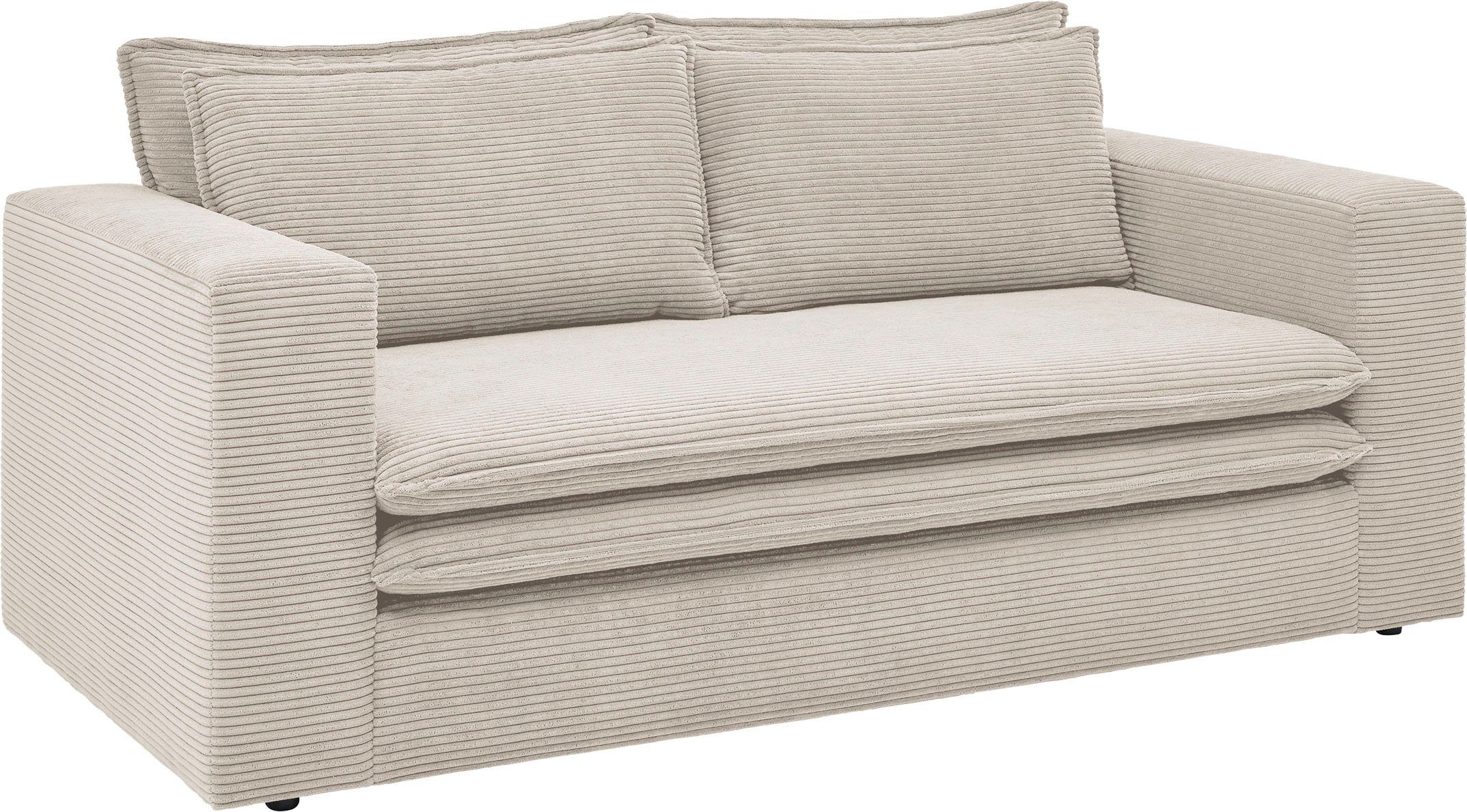 Places of Style Zithoek PIAGGE 2-zitsbank en hocker klein als set (2-delig)