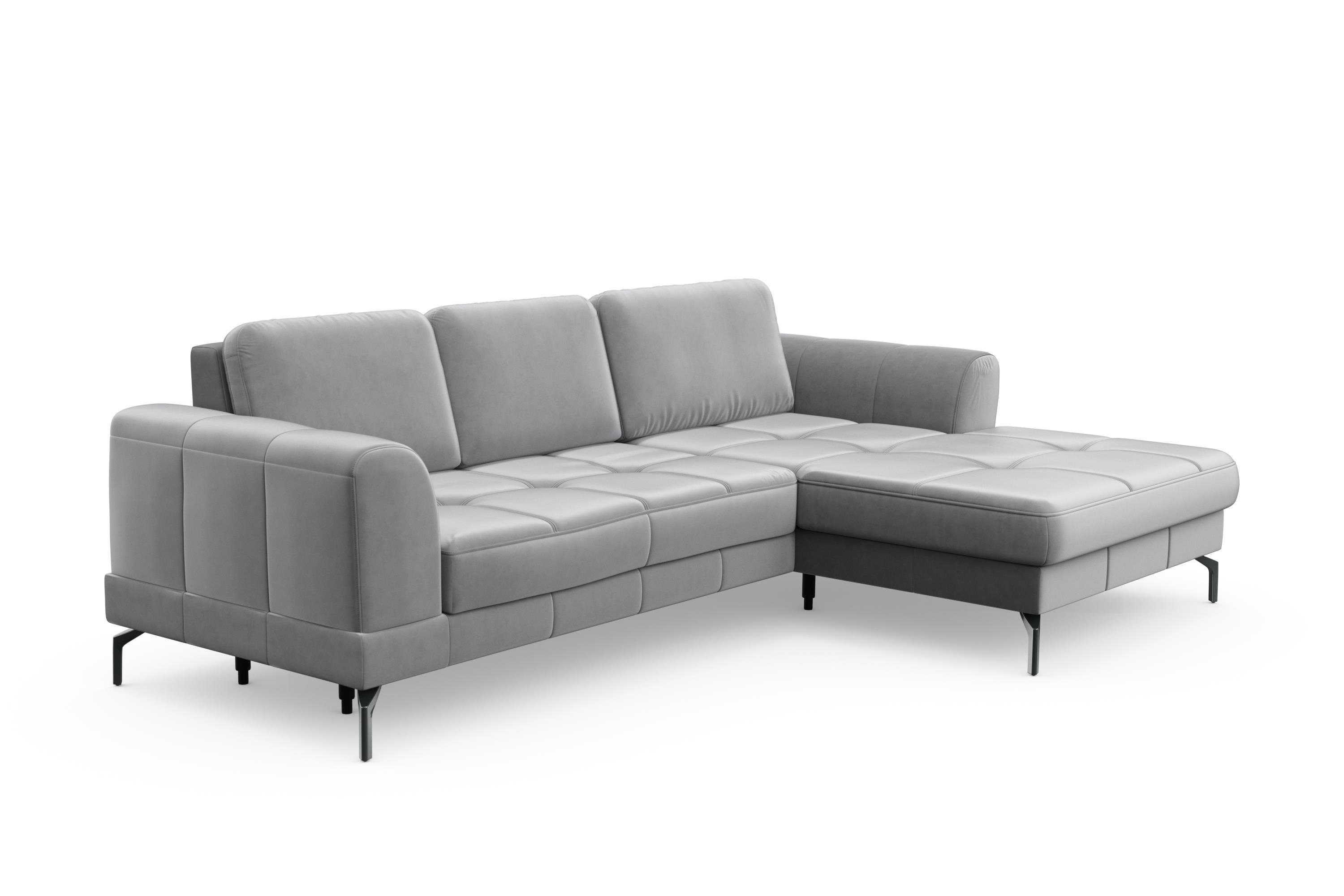 sit&more Hoekbank Bendigo L-vorm inclusief zitdiepteverstelling, bodemvrijheid 15 cm, 2 pootkleuren