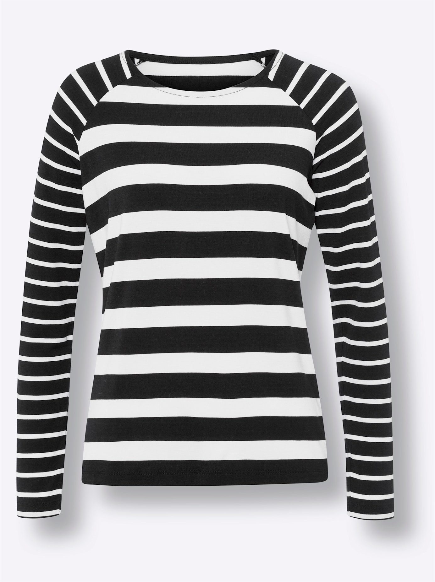 heine Shirt met ronde hals Gestreept shirt (1-delig)