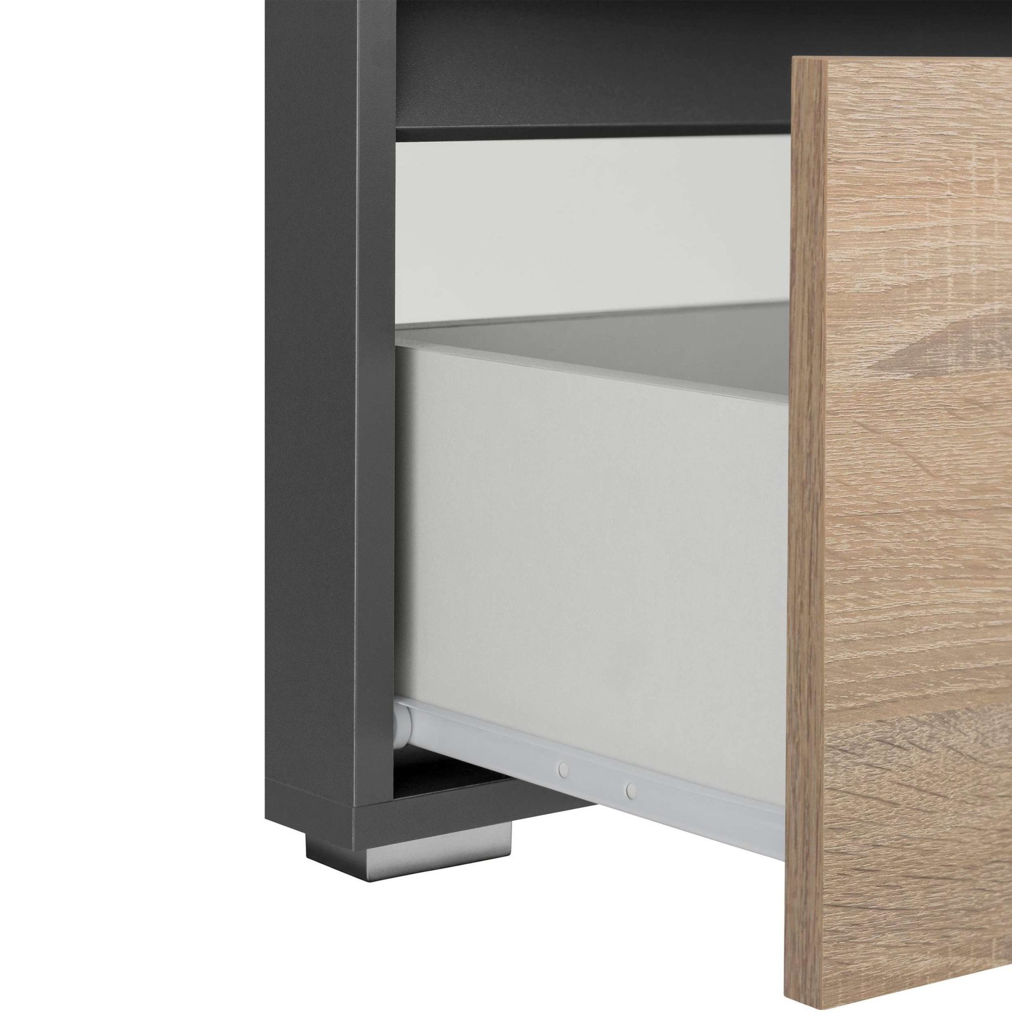 Home affaire Badmeubelset Wisla Spiegelschrank, WBU met sifonaansluiting en push-to-open, breedte 80 cm (set, 2 stuks)