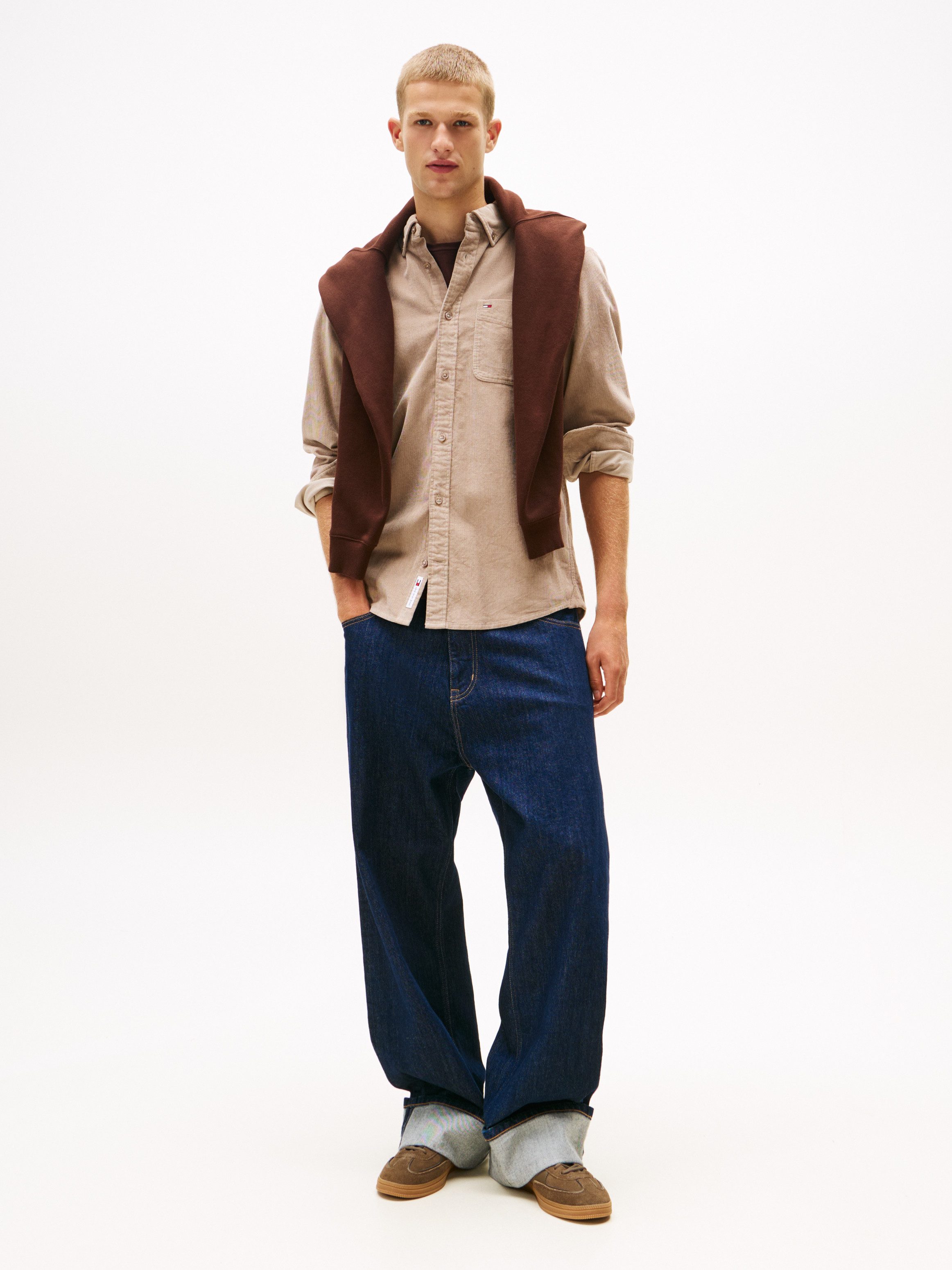 TOMMY JEANS Overhemd met lange mouwen TJM BABY CORD SHIRT EXT