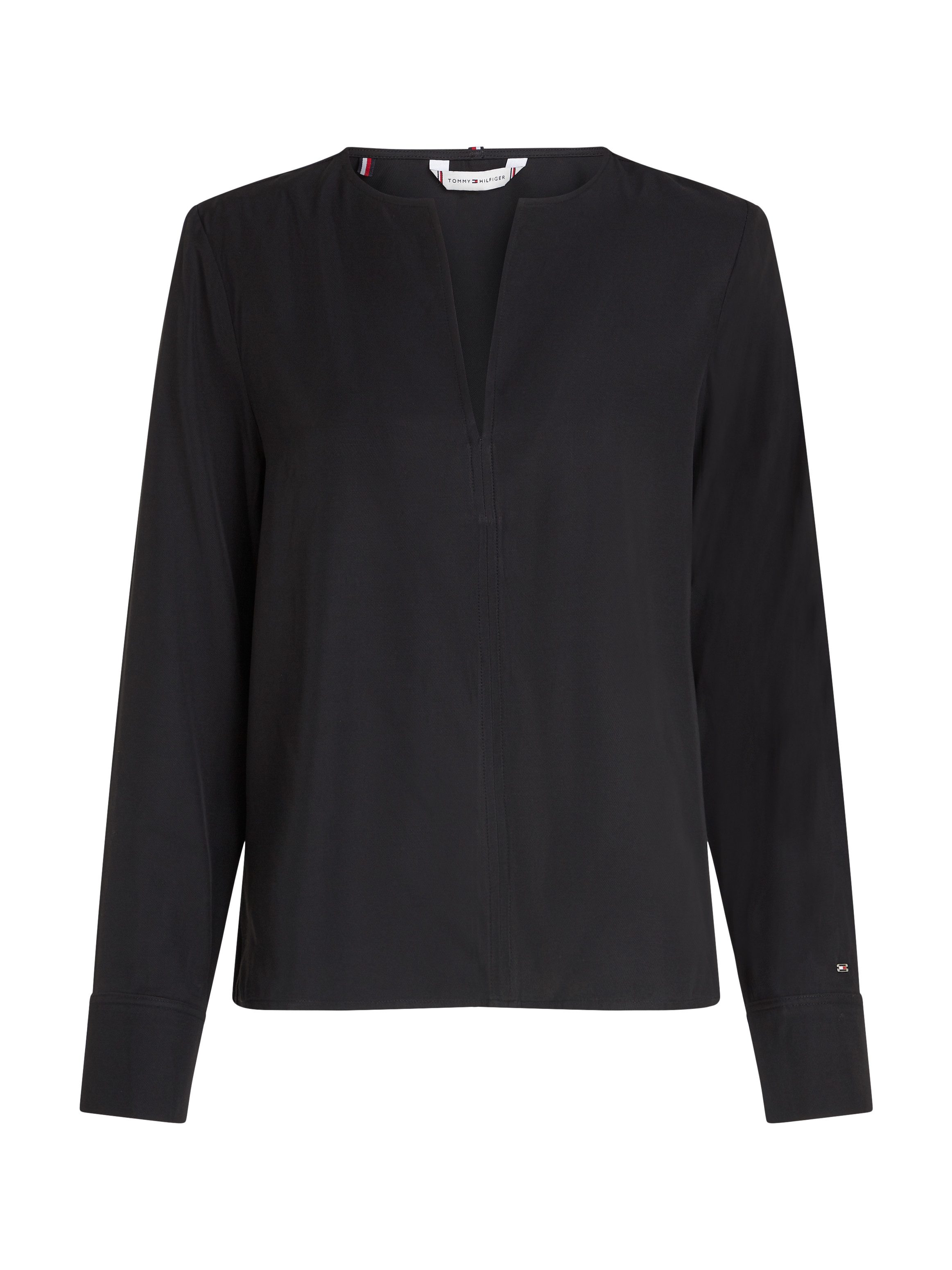 Tommy Hilfiger Klassieke blouse VISCOSE REGULAR V-NECK LS BLOUSE