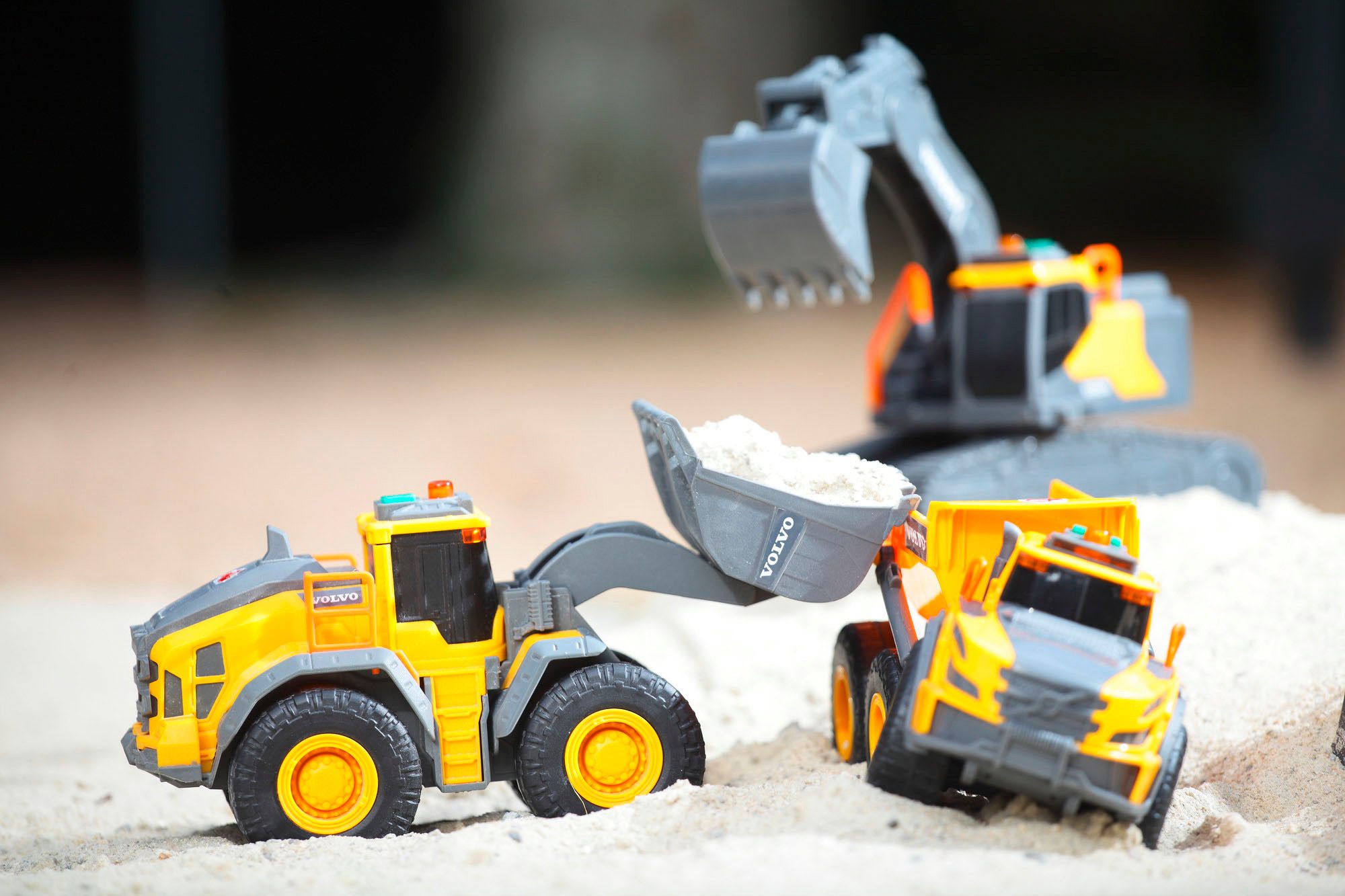 Dickie Toys Speelgoed-shovel Volvo Wheel Loader met licht en geluid