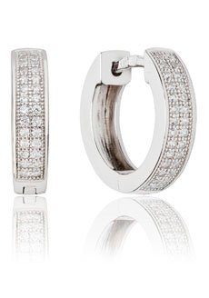 UNIKE JEWELLERY Paar creolen HOOP INFINITY WHITE, UK.AR.1205.0001