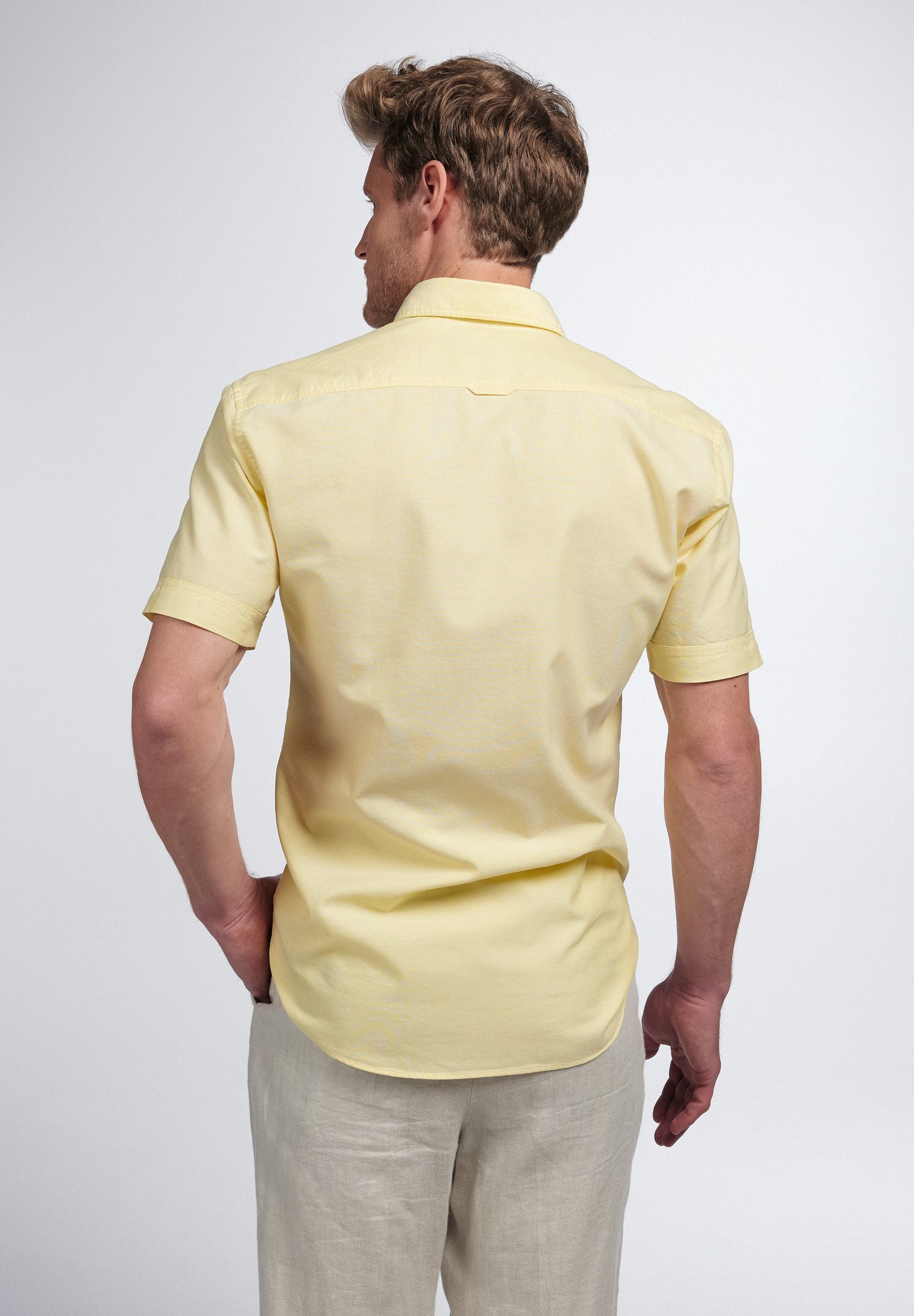Eterna Overhemd met korte mouwen Slim fit EASY IRON (gemakkelijk te strijken)