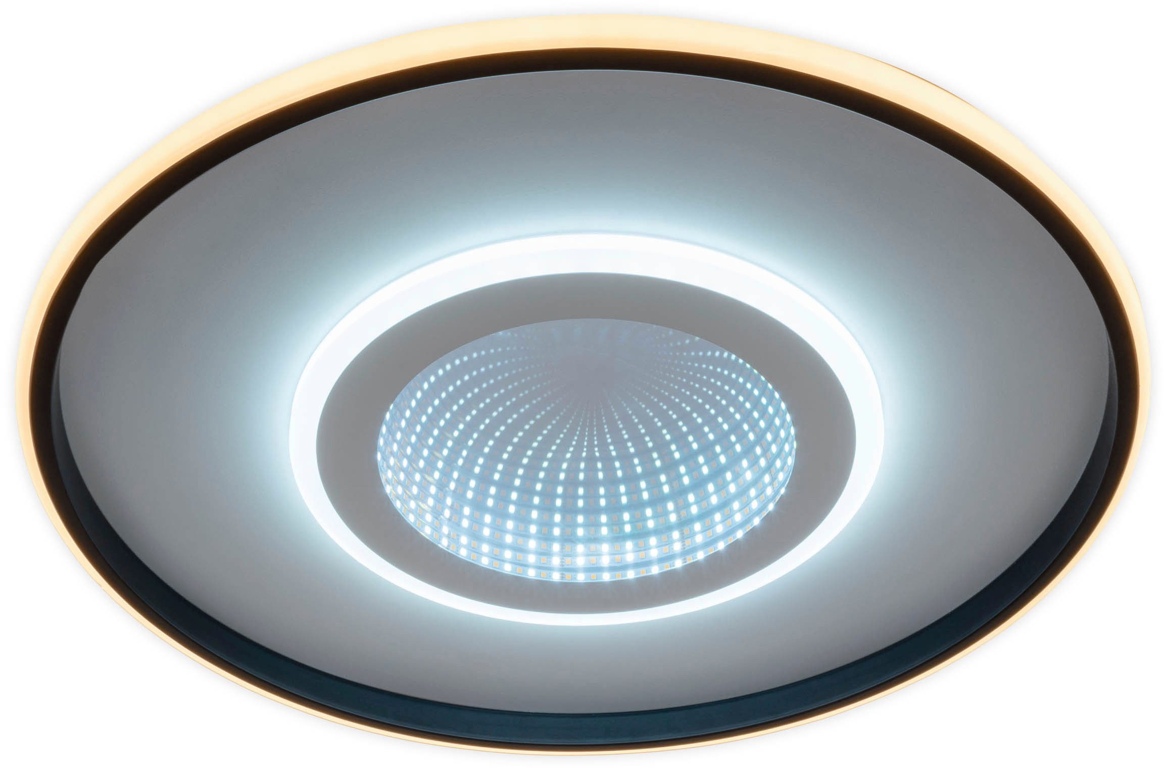 my home Led-plafondlamp Mona plafondlamp met Infinity 3D effect D: 50 cm, dimbaar, incl. geheugen, CCT, afstandsbediening, 40W, Tunnel Mirror (1 stuk)