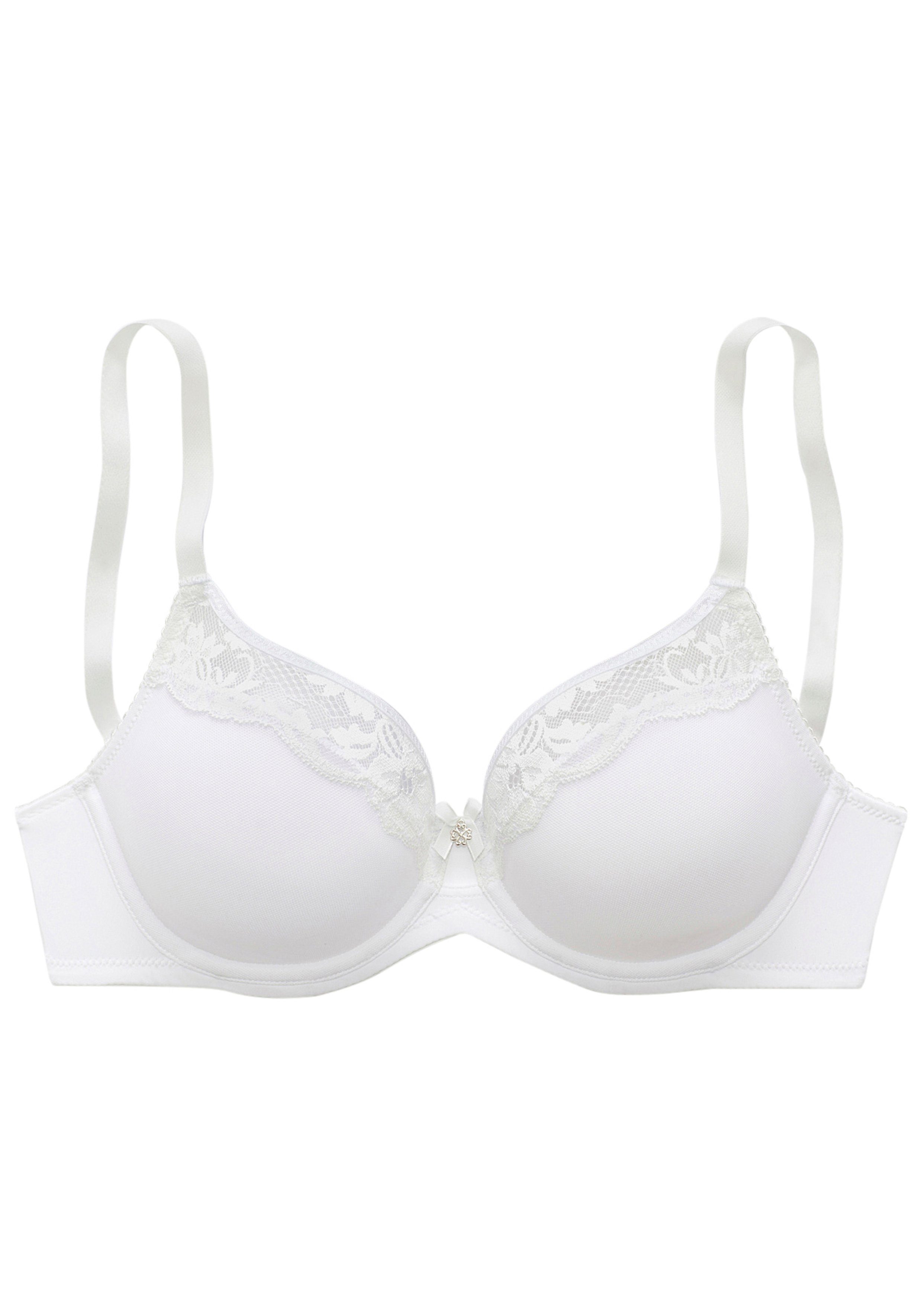 Lascana Beugel-bh met fijne kanten rand en sierstrik voor, dessous