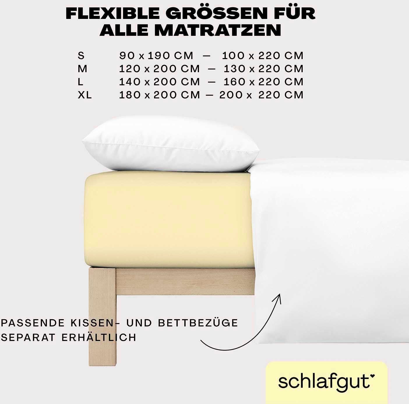 Schlafgut Hoeslaken EASY jersey elastaan MADE IN GREEN by OEKO-TEX® (1 stuk)