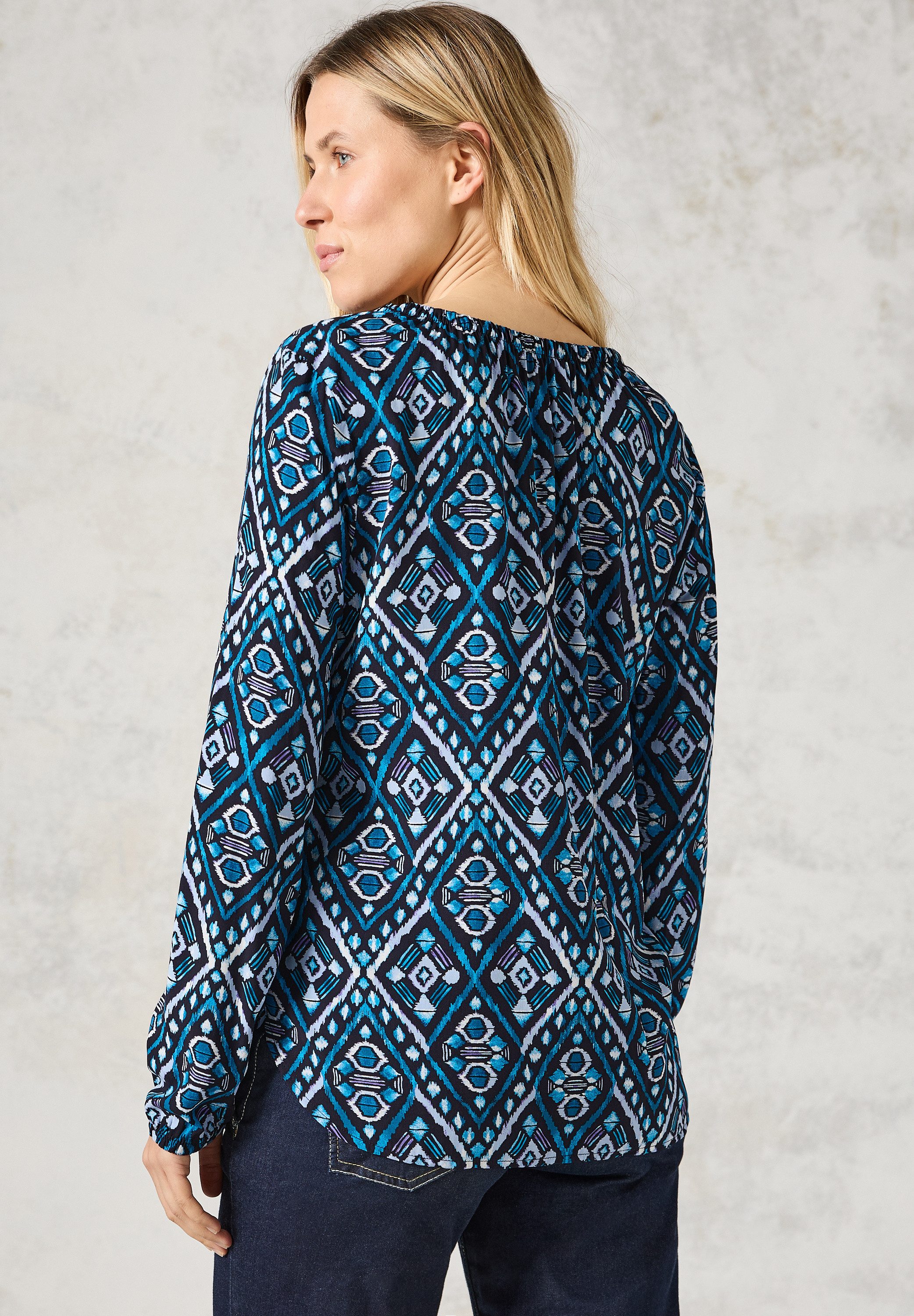 Cecil Blouse met lange mouwen met ingesneden hals