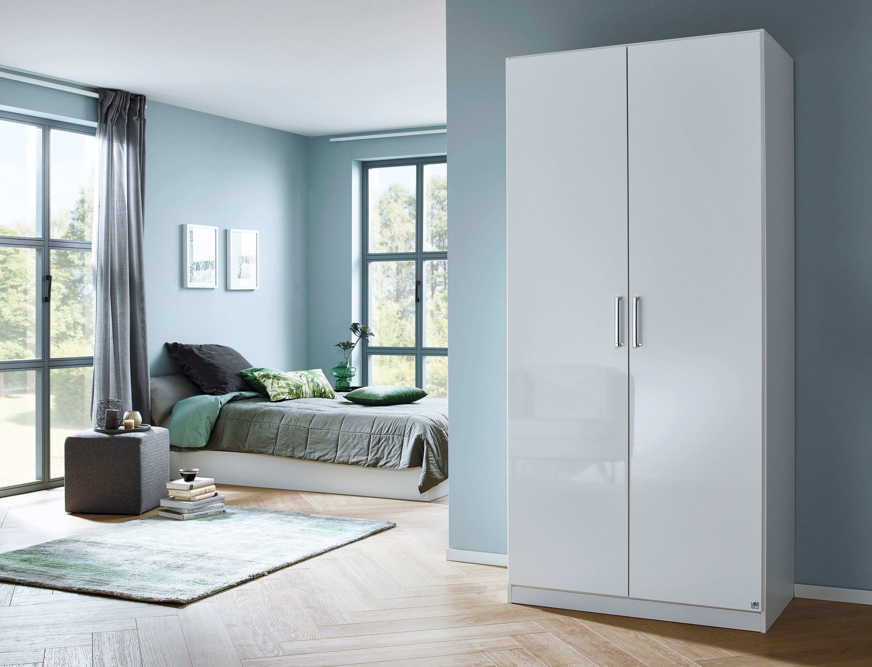 rauch Draaideurkast Kledingkast kast garderobe garderobekast HOMBURG in 2 breedtes met moderne hoogglans front made in germany