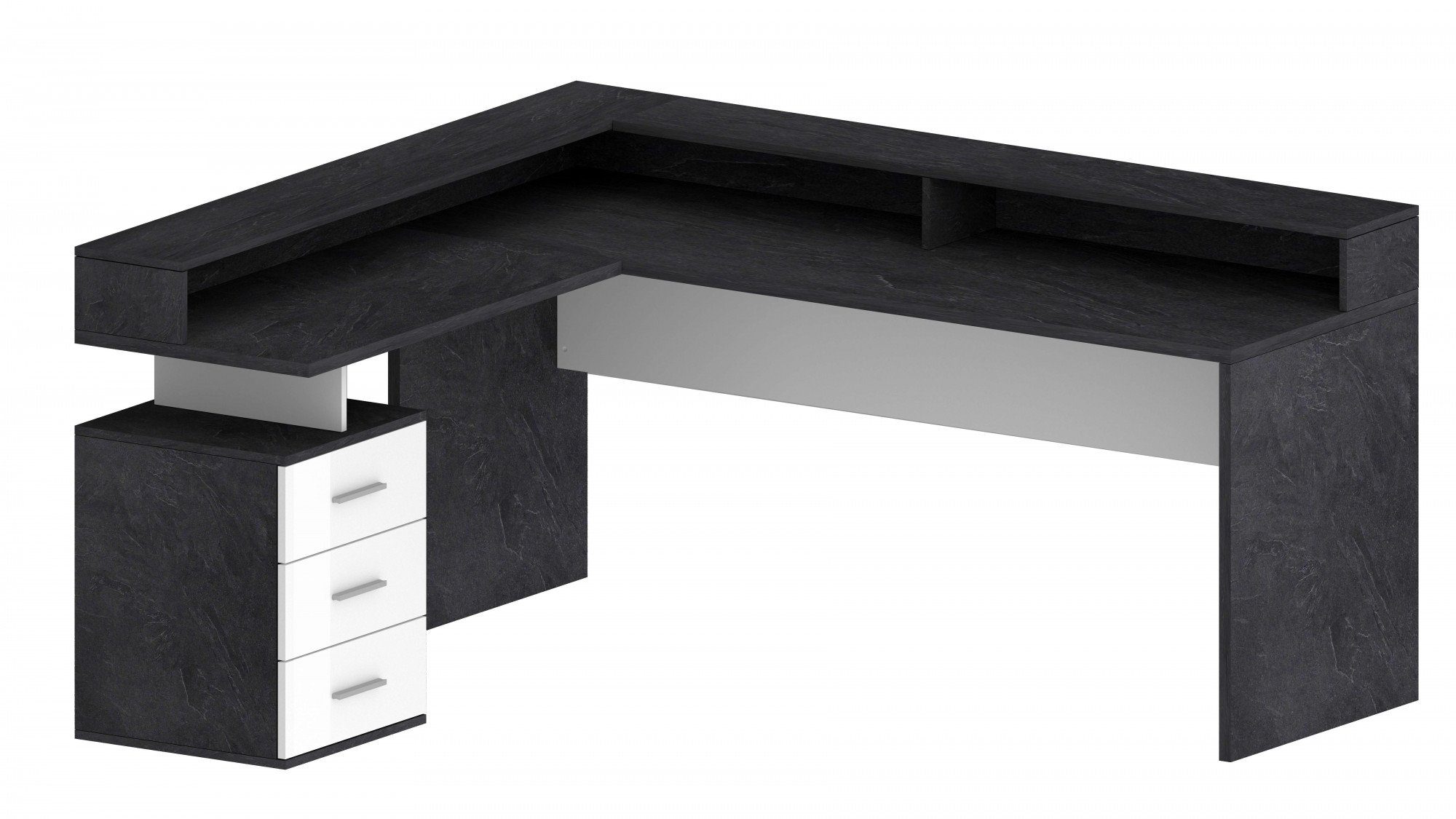 INOSIGN Hoekbureau New Selina Bureau, lades, met of zonder monitorsteun, B 180/160 cm
