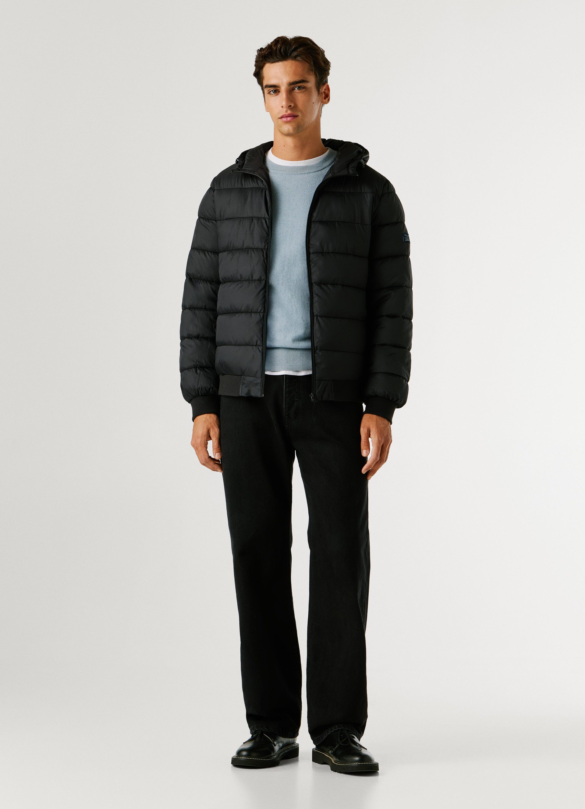 Pepe Jeans Gewatteerde jas PUFFER HOOD Regular fit met capuchon
