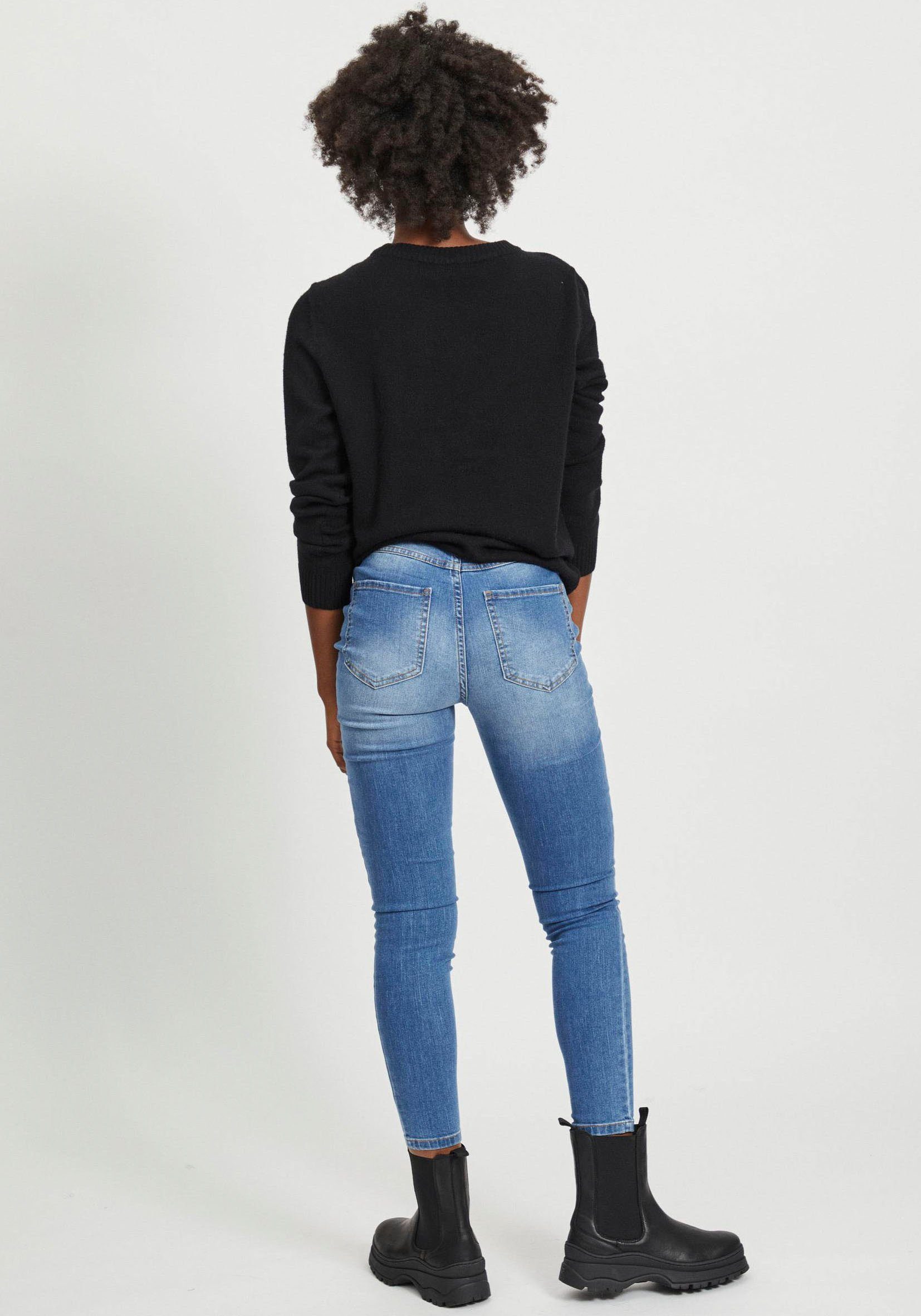 Vila Trui met ronde hals VIRIL-O-PULLI Tricot met fijne breitechnische details
