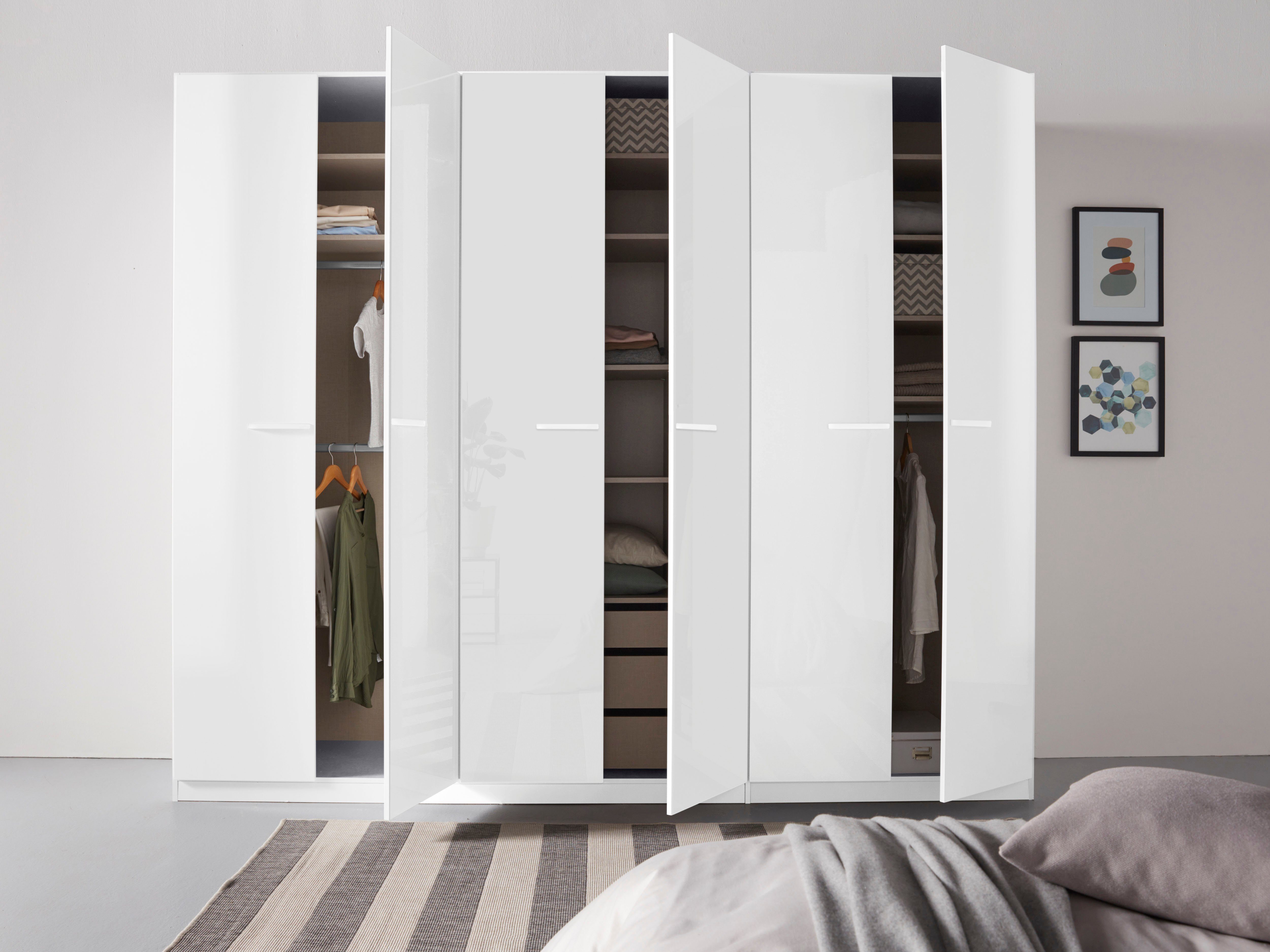 rauch Draaideurkast Kledingkast kast garderobe TOPSELLER OTELI incl. binnenindeling met 3 binnenlades extra planken optioneel met spiegel made in germany