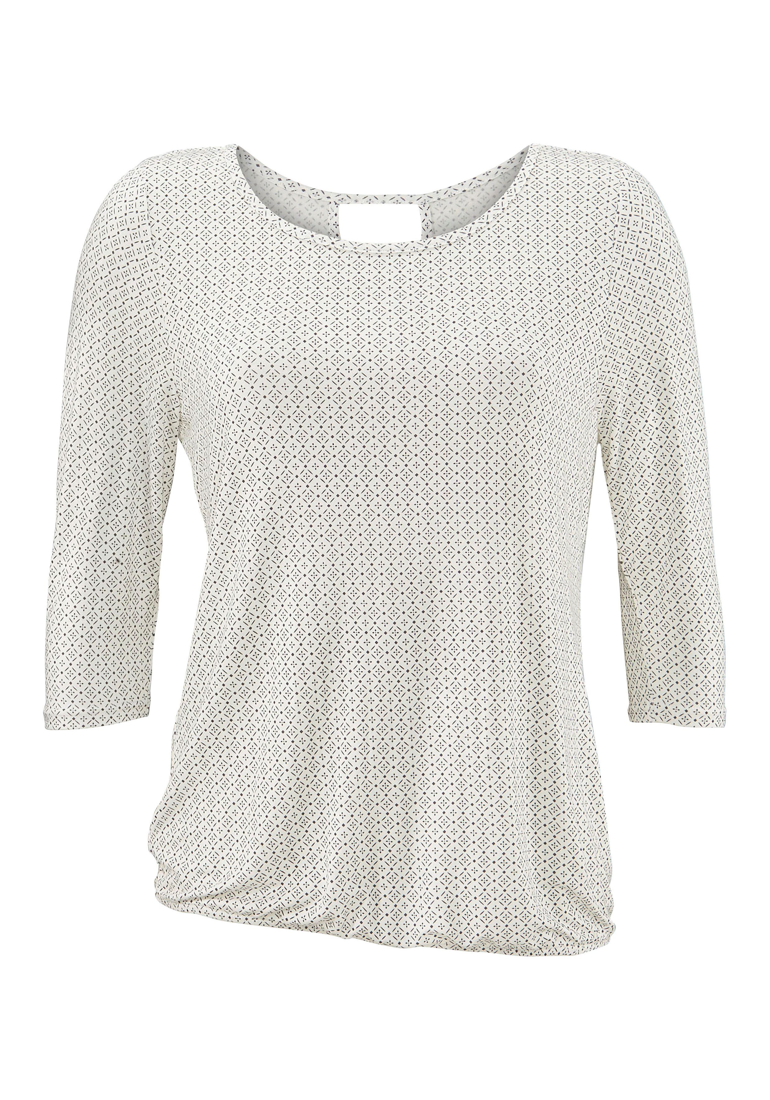 Lascana Shirt met 3/4-mouwen Met modieuze cut out van zachte viscose-stretch (Set van 2)