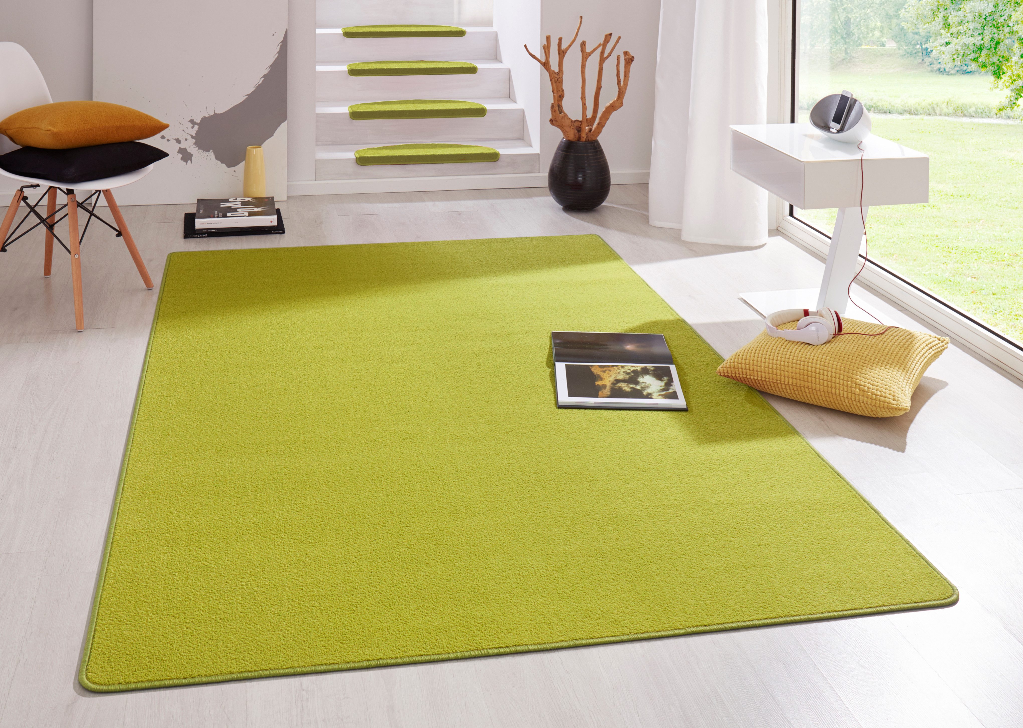 HANSE Home Vloerkleed Fancy Kortpolig, loper, effen, geketteld, woonkamer, slaapkamer, eetkamer