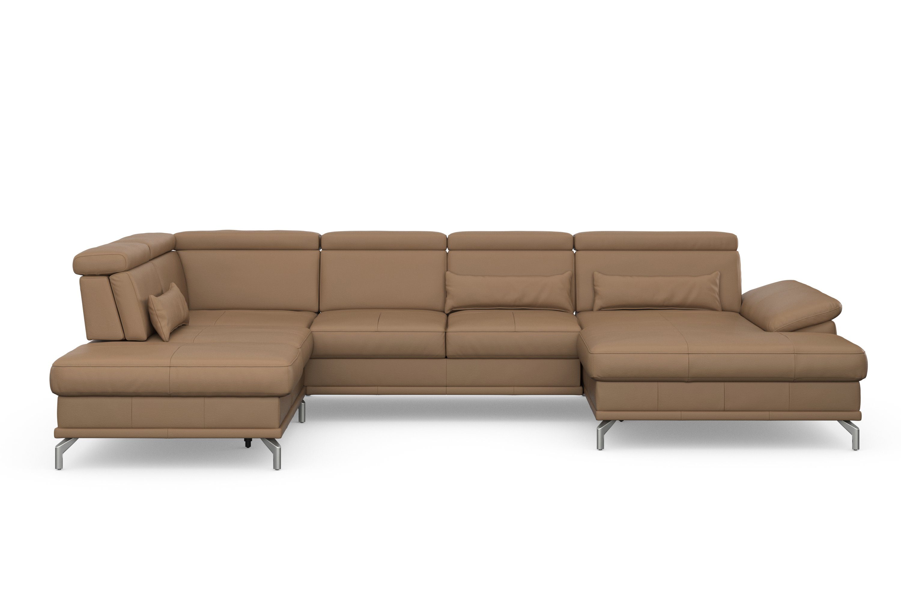sit&more Zithoek Cabrio U-vorm, met zitdiepteverstelling, arm- en hoofdsteunverstelling