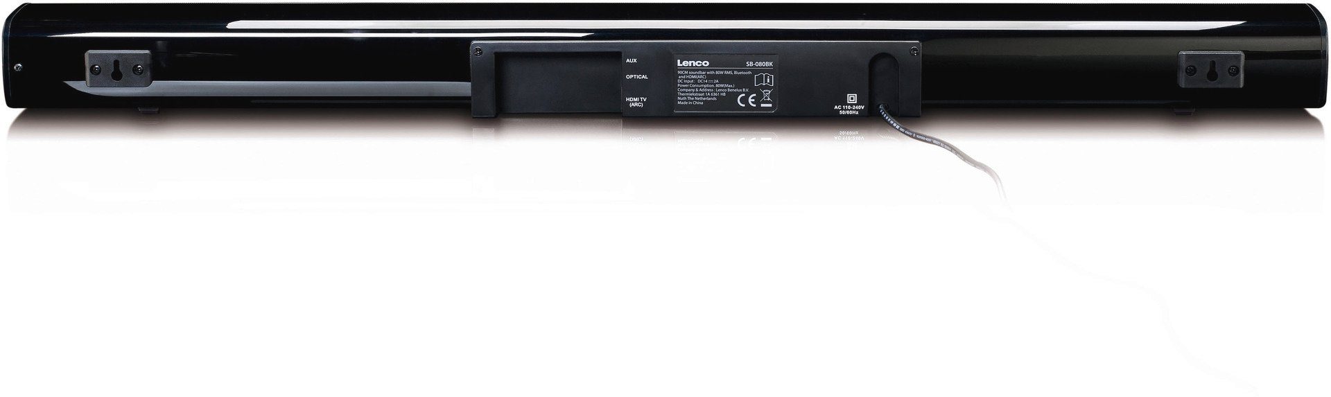 Lenco Soundbar SB-080 Soundbar 80 W RMS met ingebouwde subwoofer