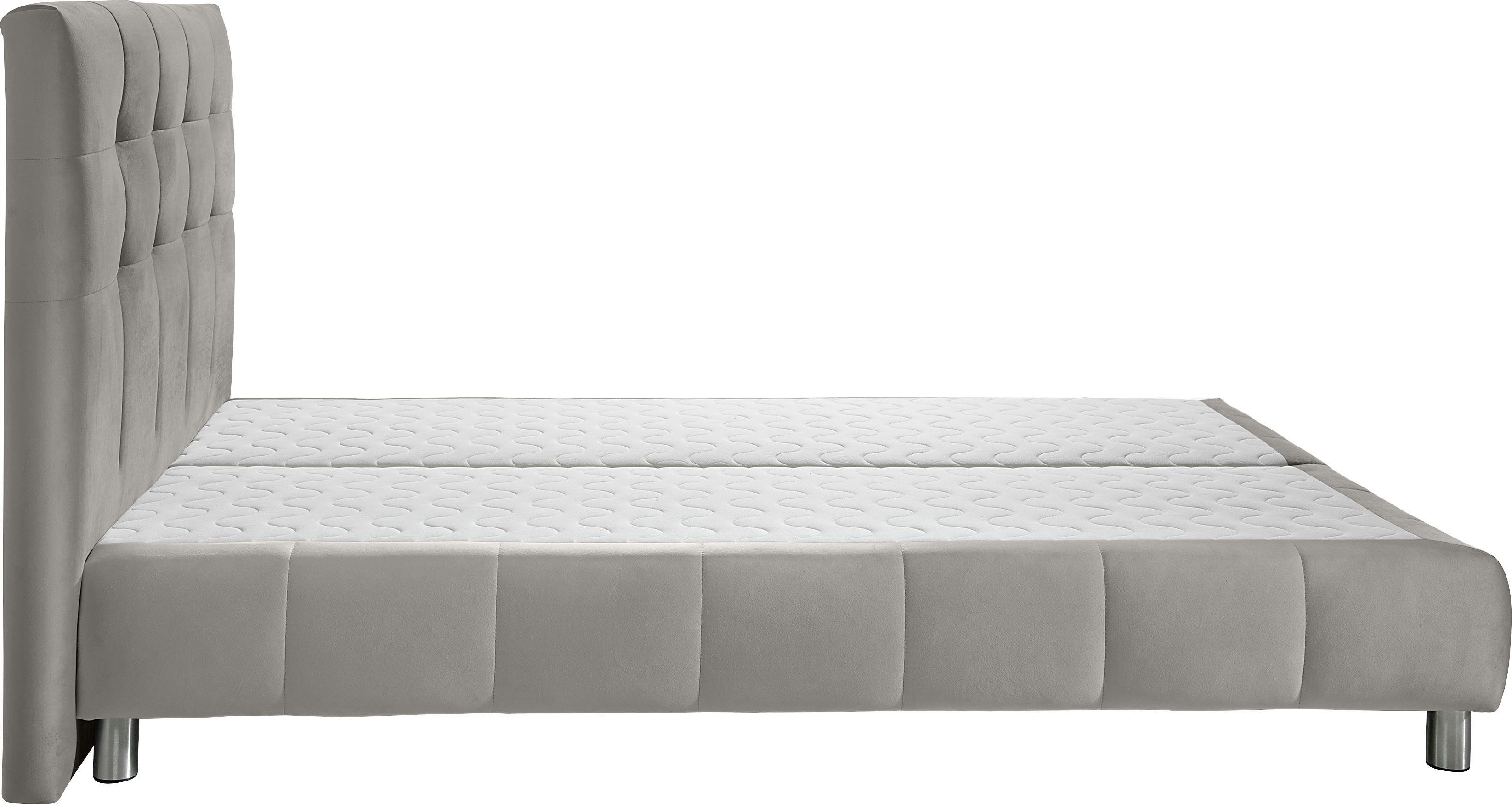 andas Boxspring Salo XXL in fluwelige look of structuurstof, 6 breedten in extra lang 220 cm, 4 hardheden