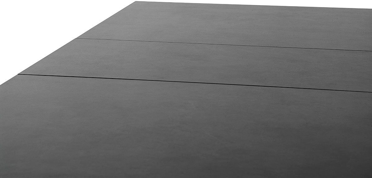 MCA furniture Eettafel MASSARO tafel met voet 160-210 cm Keramiek, metaal, synchronisatie-uittrekmechanisme, uittrekbaar, 6-8 personen
