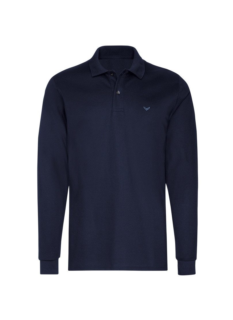 Trigema Poloshirt TRIGEMA lange mouw poloshirt met mouwboorden (1-delig)