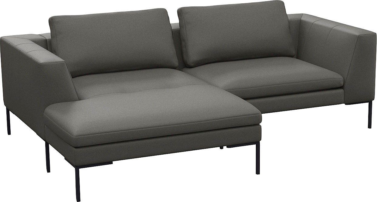 FLEXLUX Hoekbank Loano, super comfortabel zitcomfort door koudschuim in de zitting, L-vorm