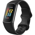 fitbit smartwatch charge 5 incl. 6 maanden fitbit premium zwart