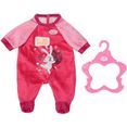 baby born poppenkleding strampler pink, 43 cm met kleerhanger roze