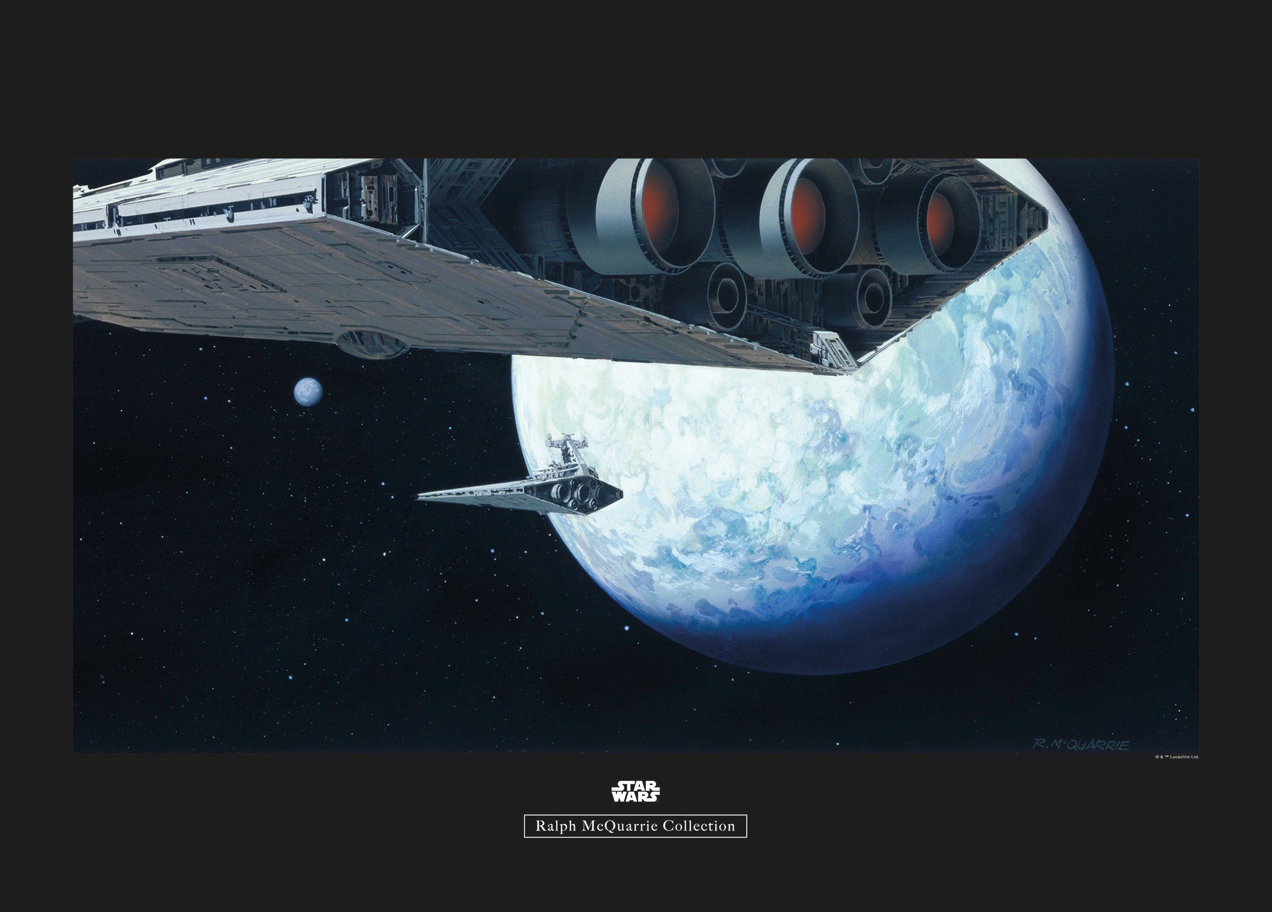 Komar Wanddecoratie Star Wars Classic RMQ Hoth omloopbaan Wanddecoratie voor de kinderkamer - zonder lijst (1 stuk) schilderijen maat 70 cm x 50 cm