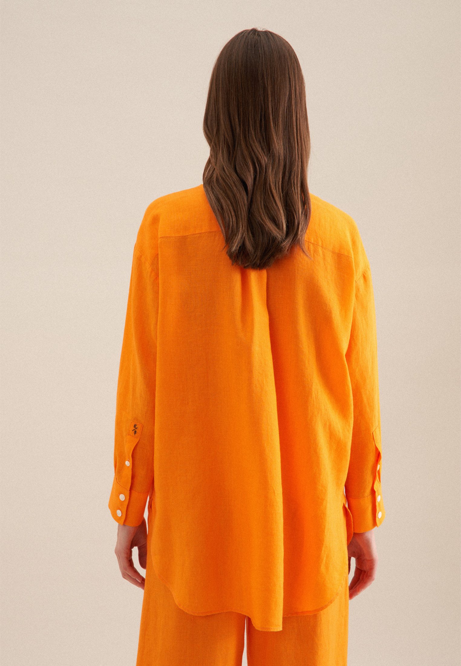seidensticker Lange blouse Zwarte roos Lange mouwen kraag uni
