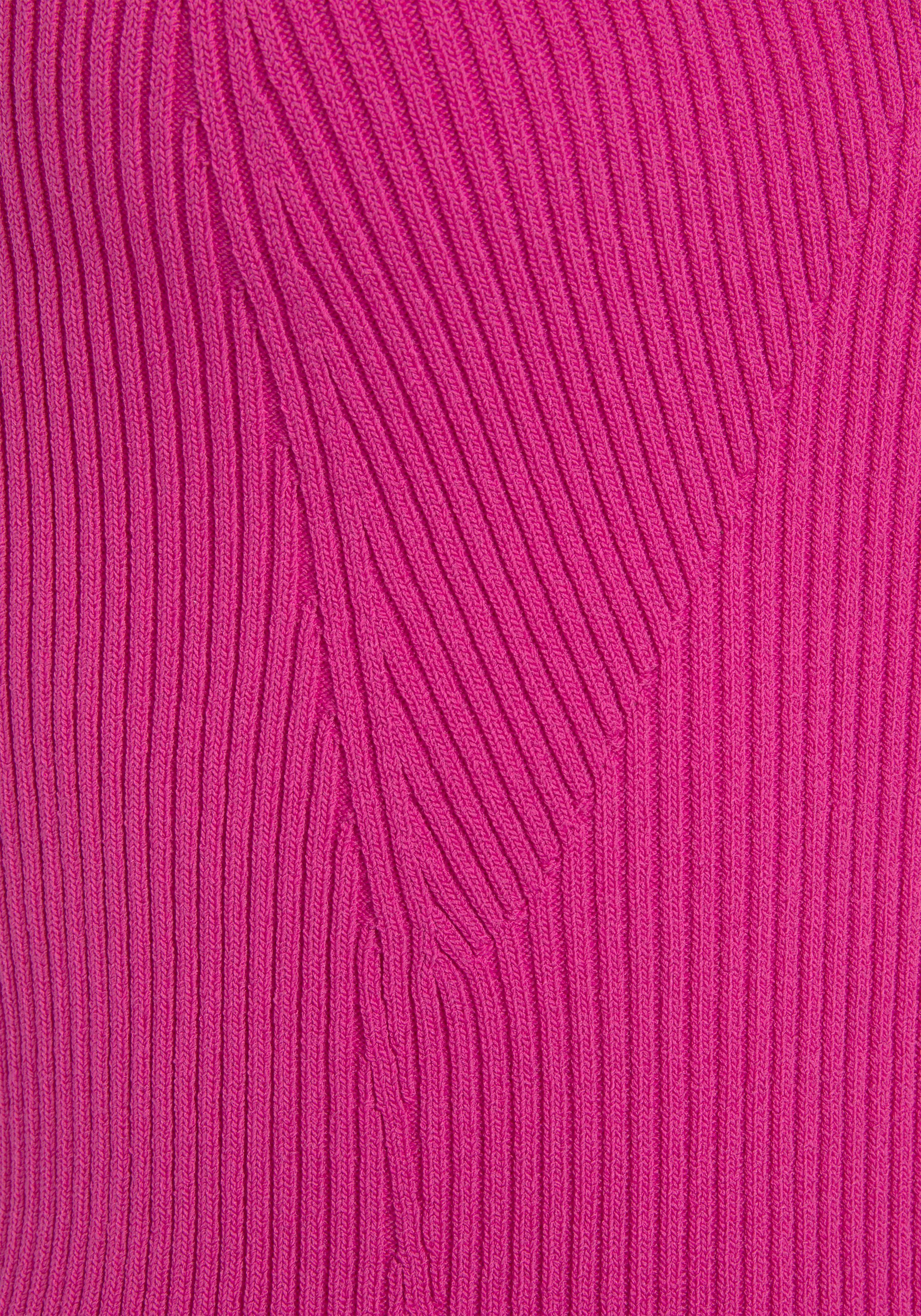 Lascana Gebreide top met vierkante halslijn, elegant top met brede bandjes