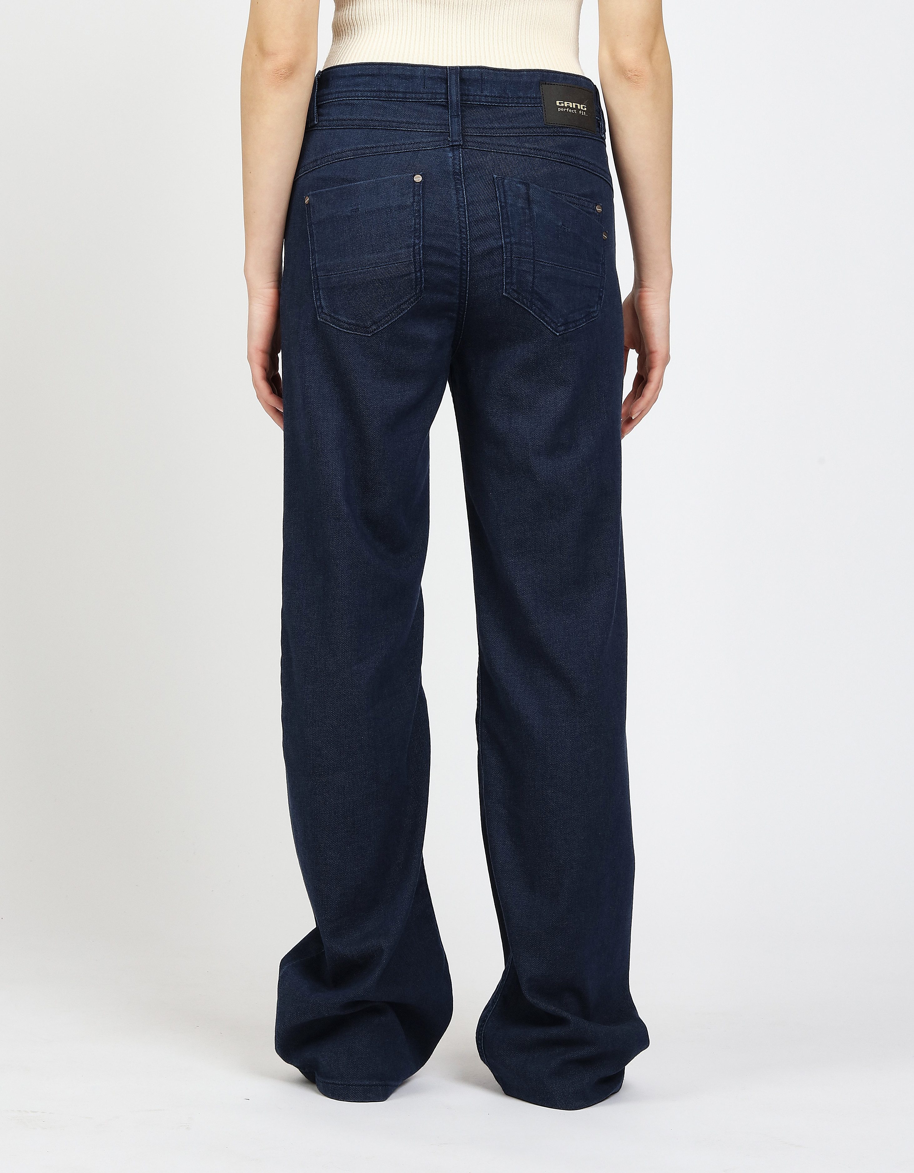GANG 5-pocket jeans 94AMELIE WIDE van zacht sweat denim