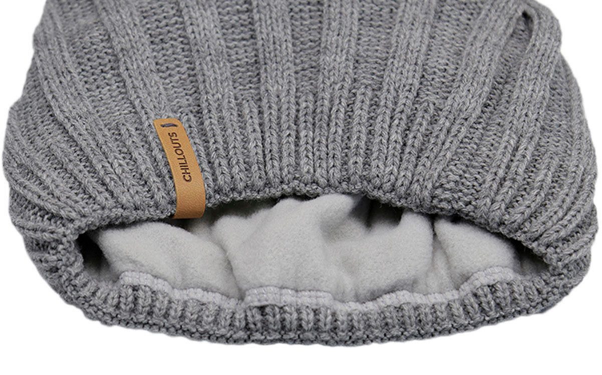 chillouts Pomponmuts Lorena Hat met afneembare faux-fur pompon