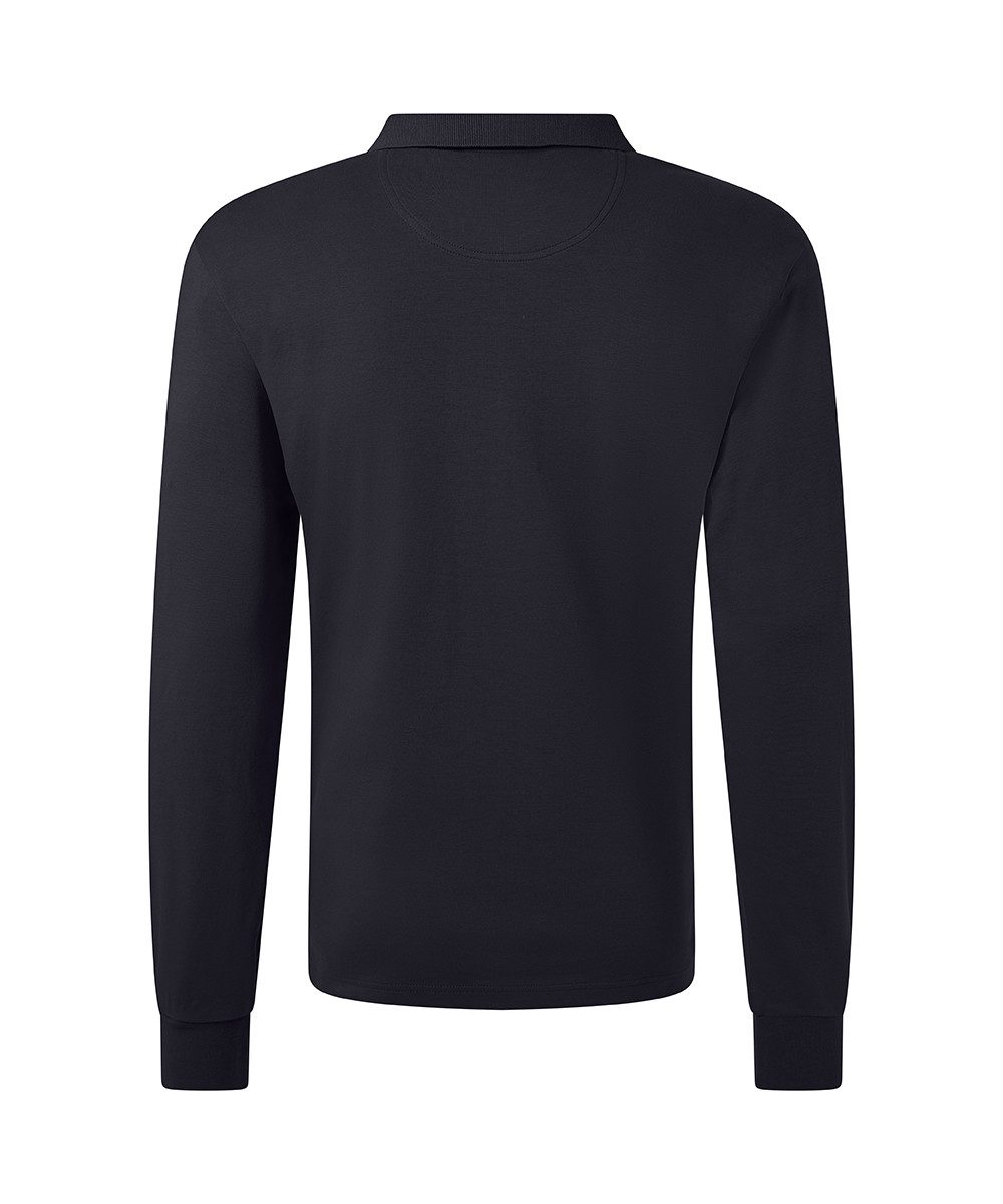 Pierre Cardin Poloshirt met lange mouwen Borstzak met merkapplicatie