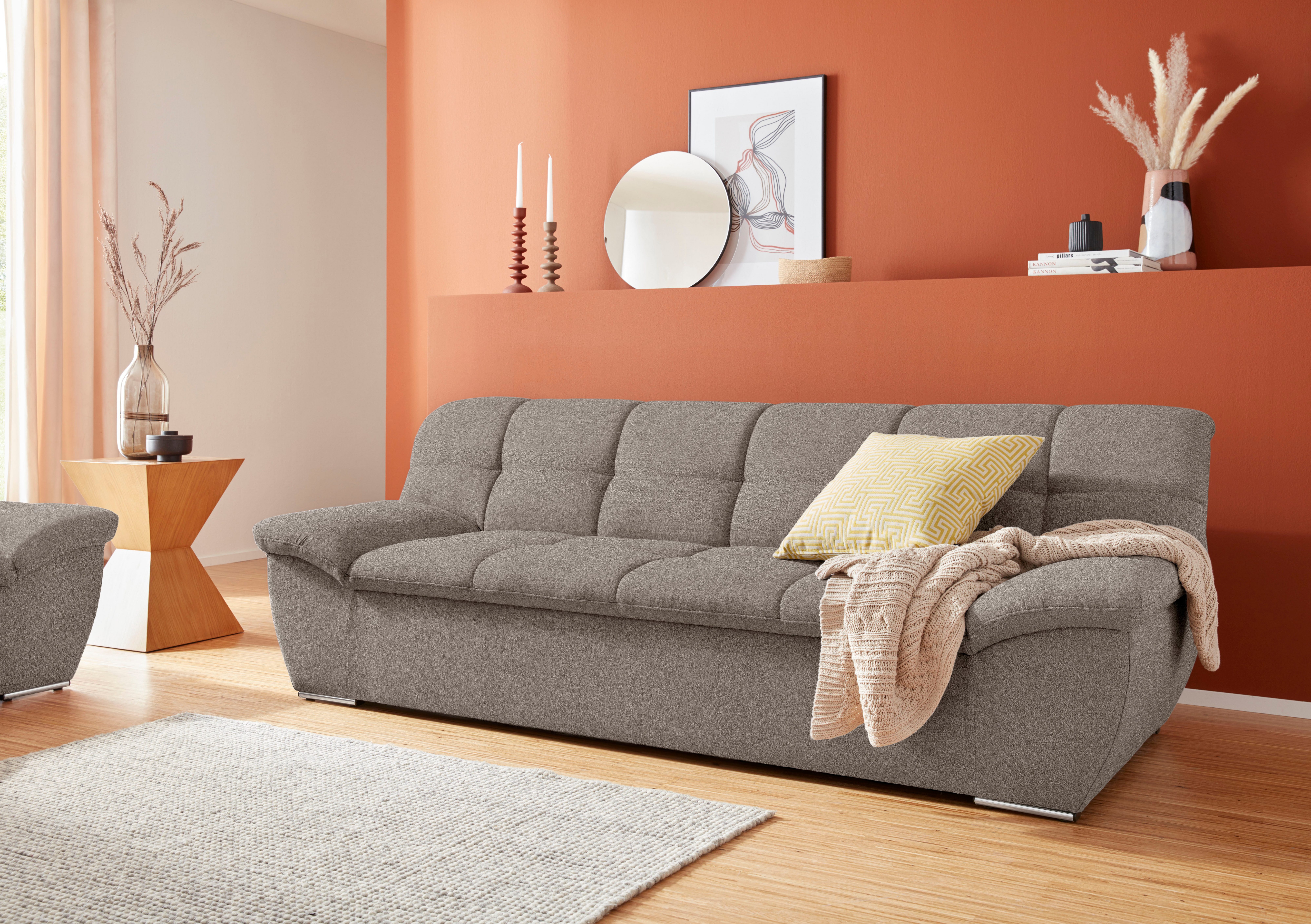 DOMO collection 3-zitsbank Lagoa, moderne zittingstikking, comfortabel en comfortabel