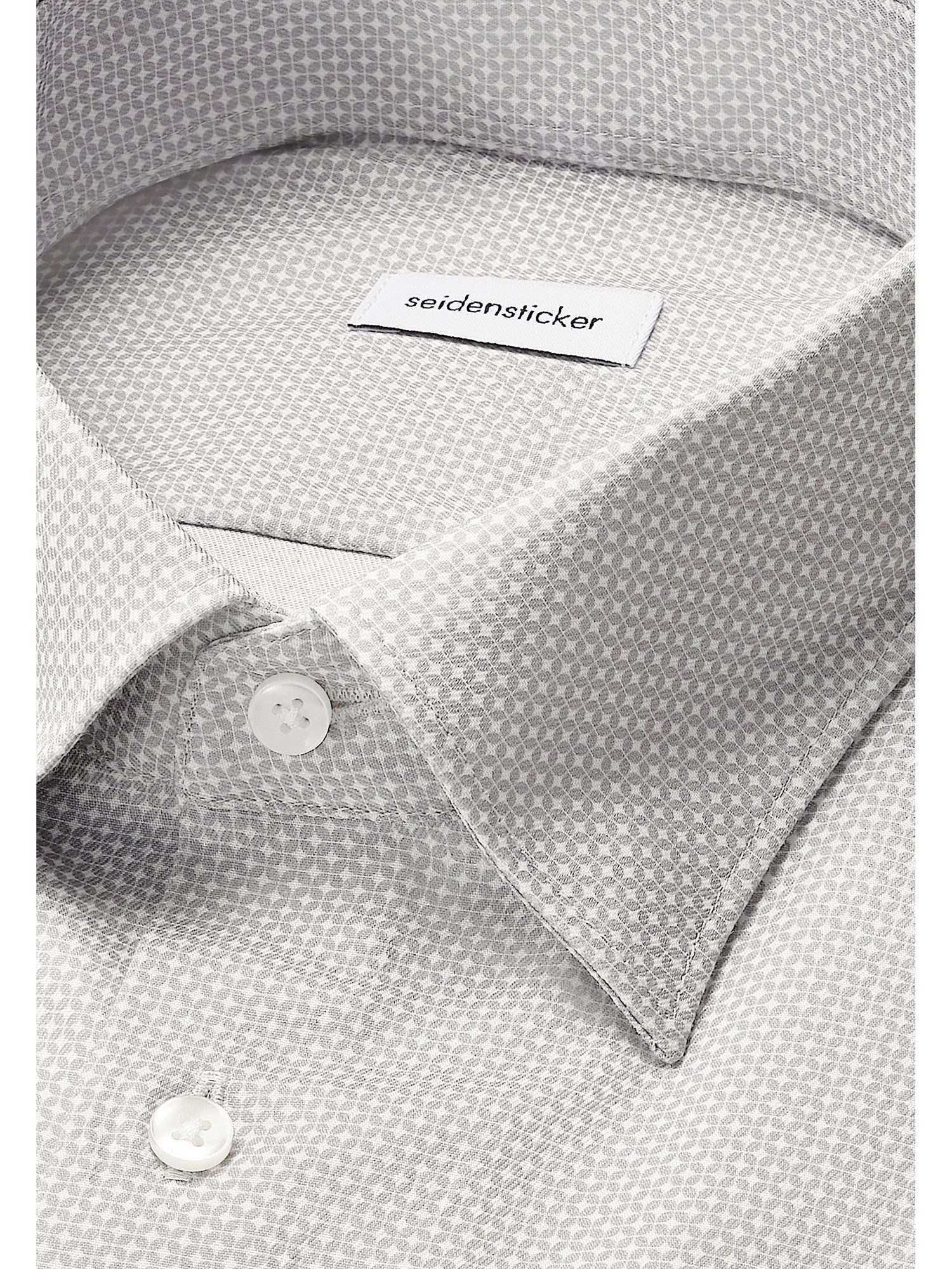 seidensticker Businessoverhemd Zwarte roos Regular 1/1 Bedekte Button-Down-kraag print