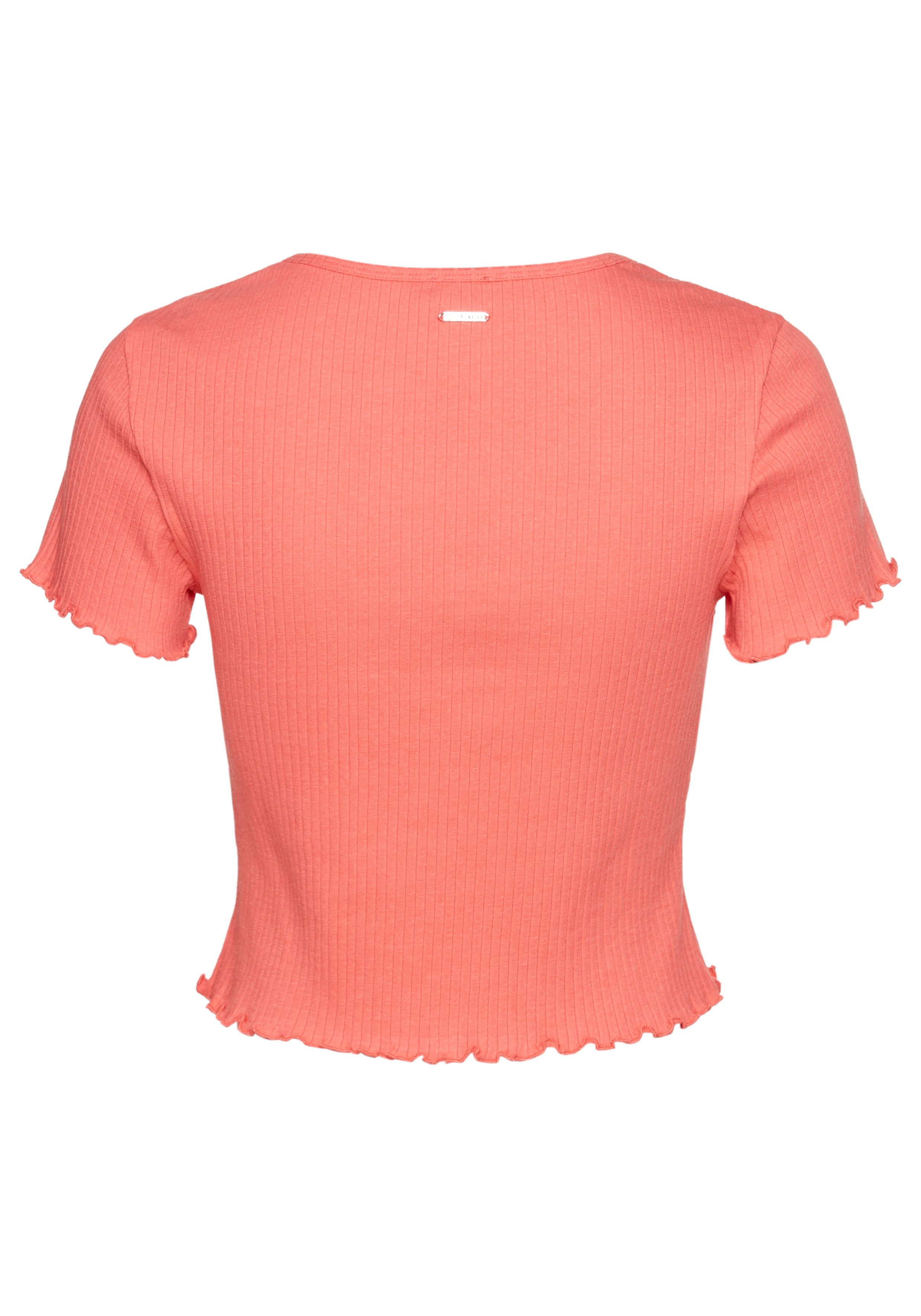 Laura Scott Shirt met korte mouwen met golvende zoom