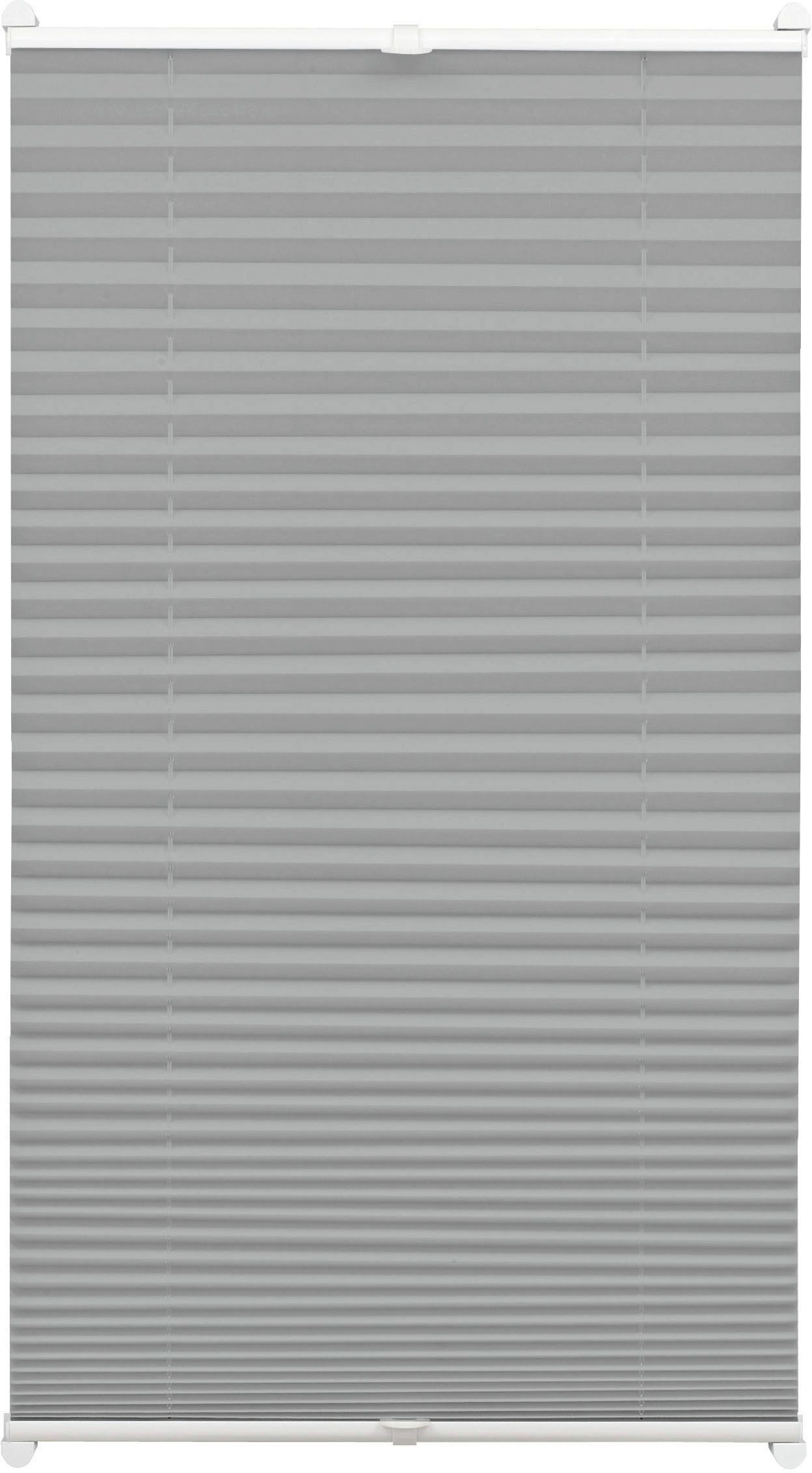 GARDINIA Plissé EASYFIX met 2 bedieningsrails (1 stuk) plisségordijnen maat H/B: 130/90 cm grijs
