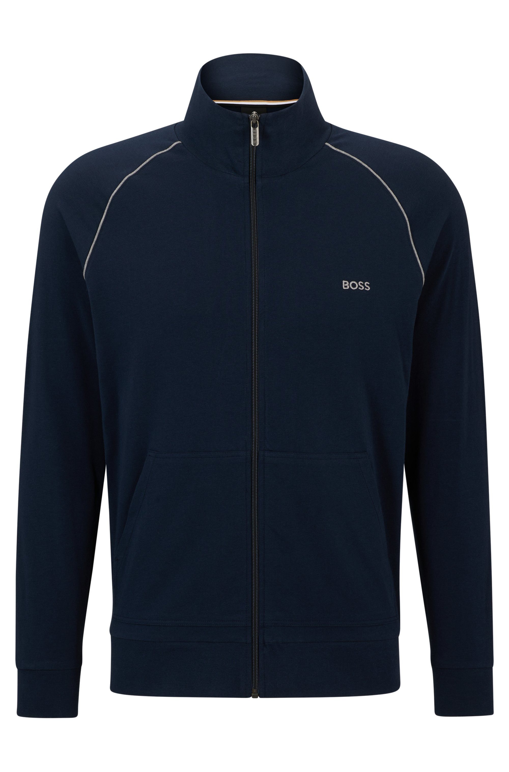 BOSS Sweatvest Mix&Match Jacket Z met contrastnaad op de mouw