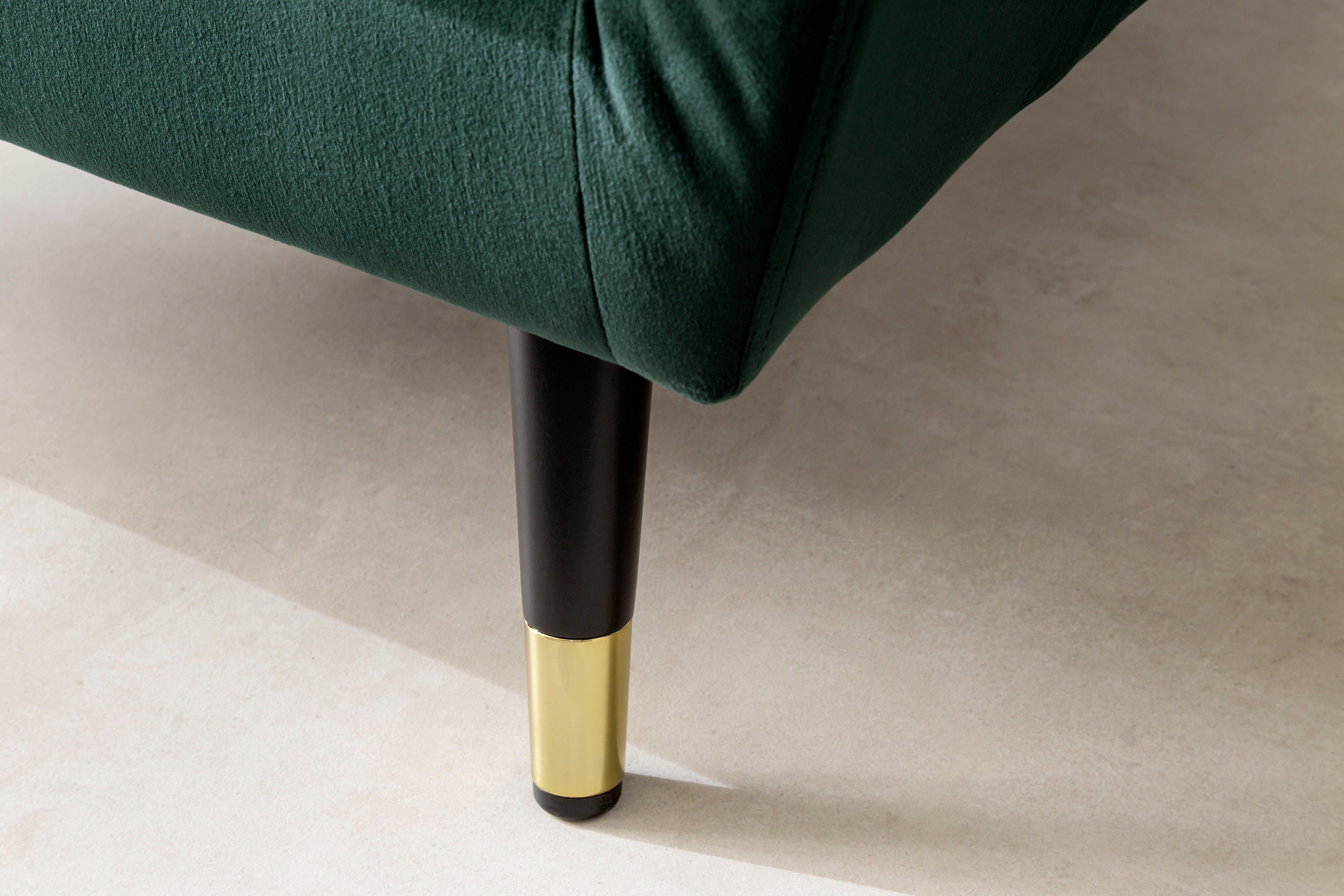 Trends by HG Hoekbank Amira L-vorm met strassteentjes en goudkleurige applicaties