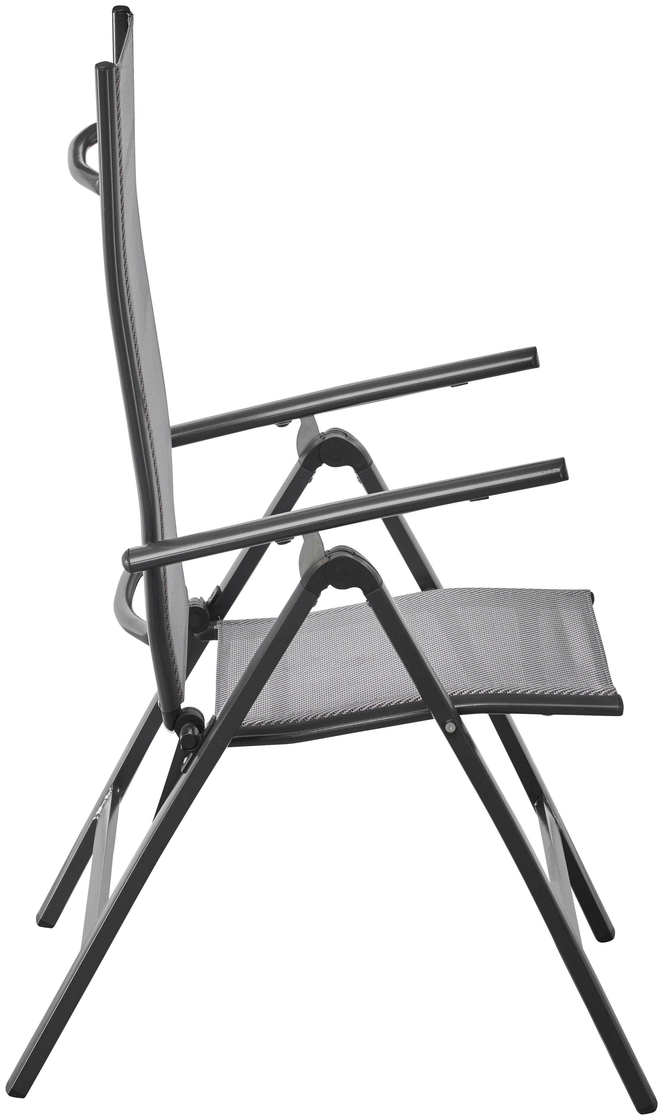 MERXX Tuinstoel Amalfi, TOPSELLER! set van 2, aluminium/gecoate textiel, verstelbaar (set, 2 stuks)