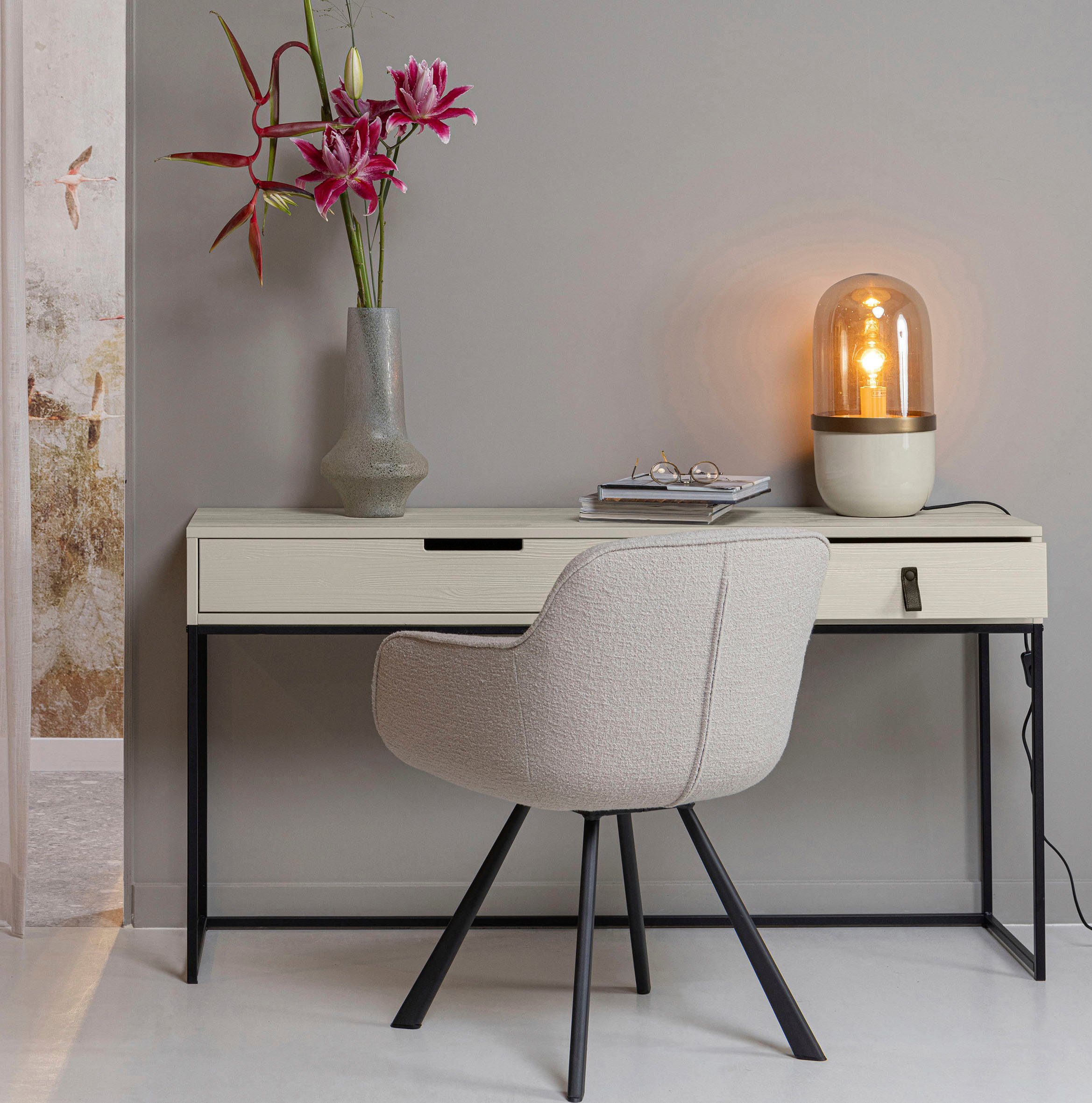 WOOOD Bureau Silas veel opbergruimte, twee lades, h 74 cm x b 140 cm