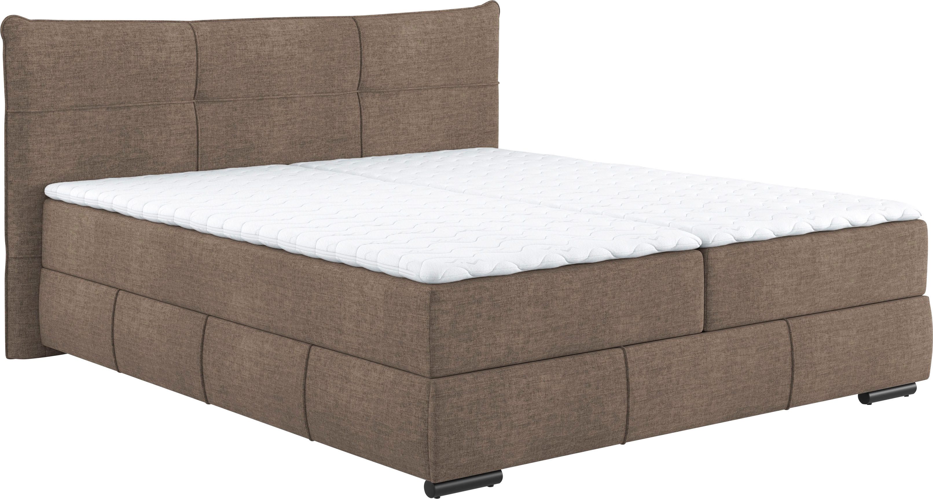 Mr. Couch Boxspring Brewdley met bedkist, incl. matras Topmatras en sierkussen, in verschillende hardheden beschikbaar