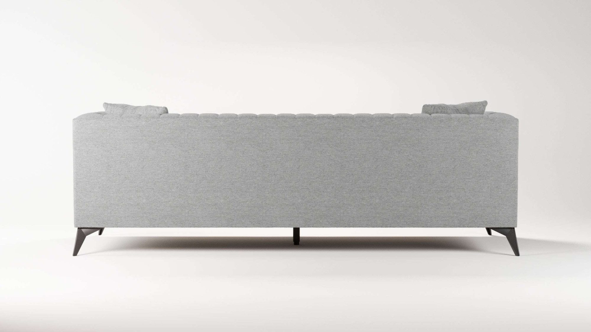 Places of Style 4-zitsbank MATTHEW elegant designsofa, afmetingen B/D/H: 231/86/74 cm XXL, stiksels in de rug, losse zitkussens, inclusief 2. sierkussen