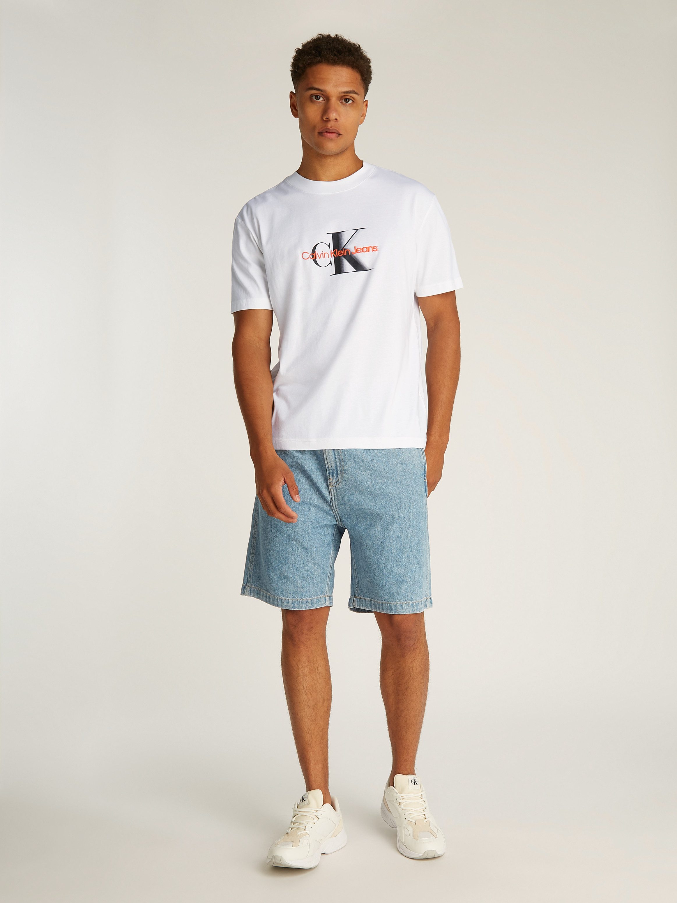 Calvin Klein T-shirt MONOLOGO SHIFT TEE met grote logoprint