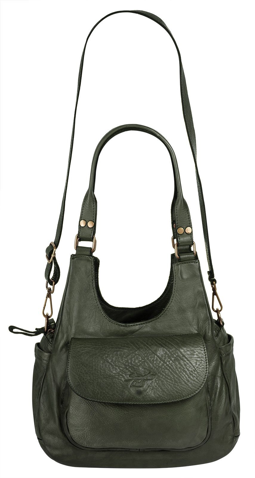 Samantha Look Schoudertas echt leer, made in italy