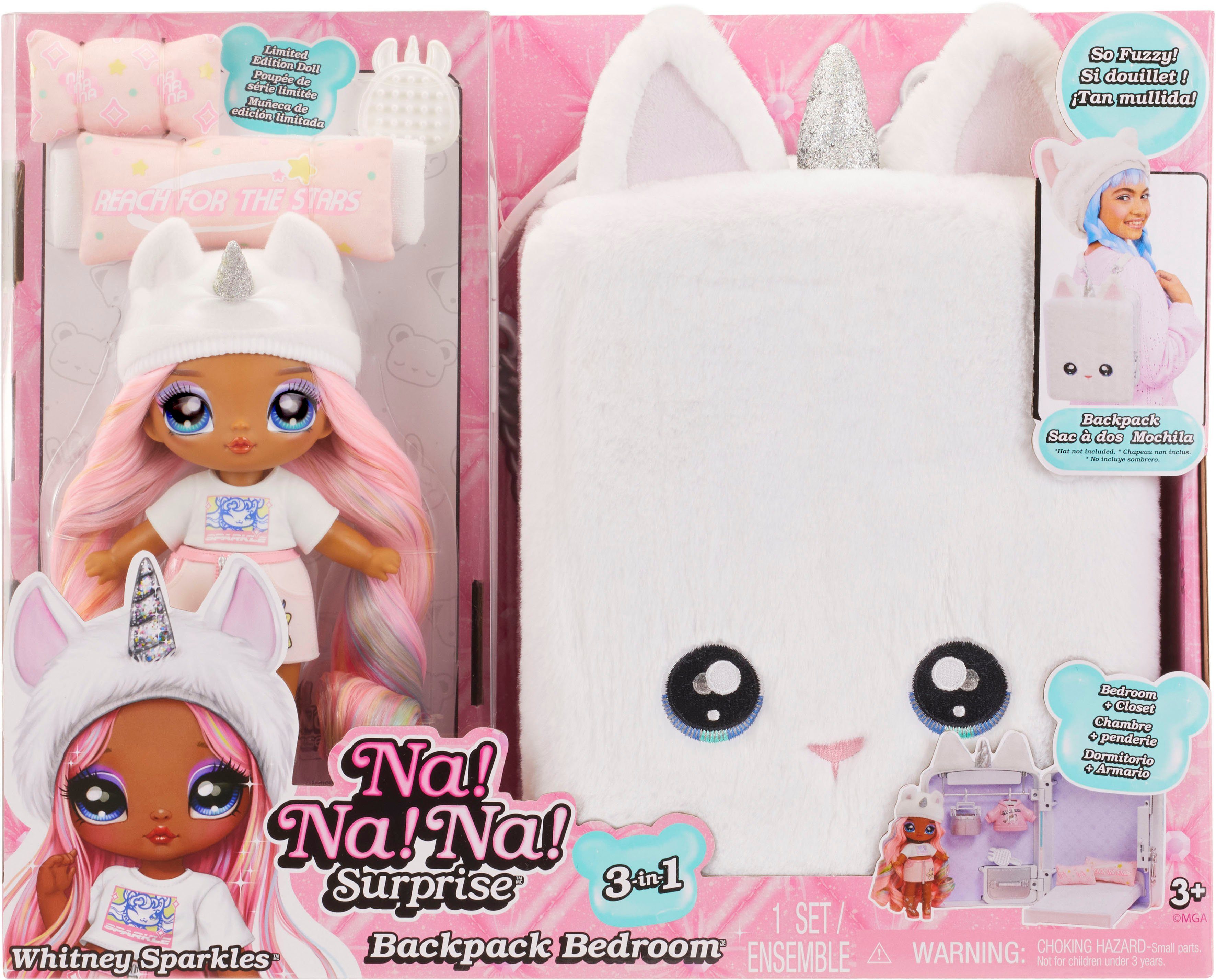 MGA Poppenmeubelen 3-in-1 Backpack Bedroom Unicorn - Whitney Sparkles
