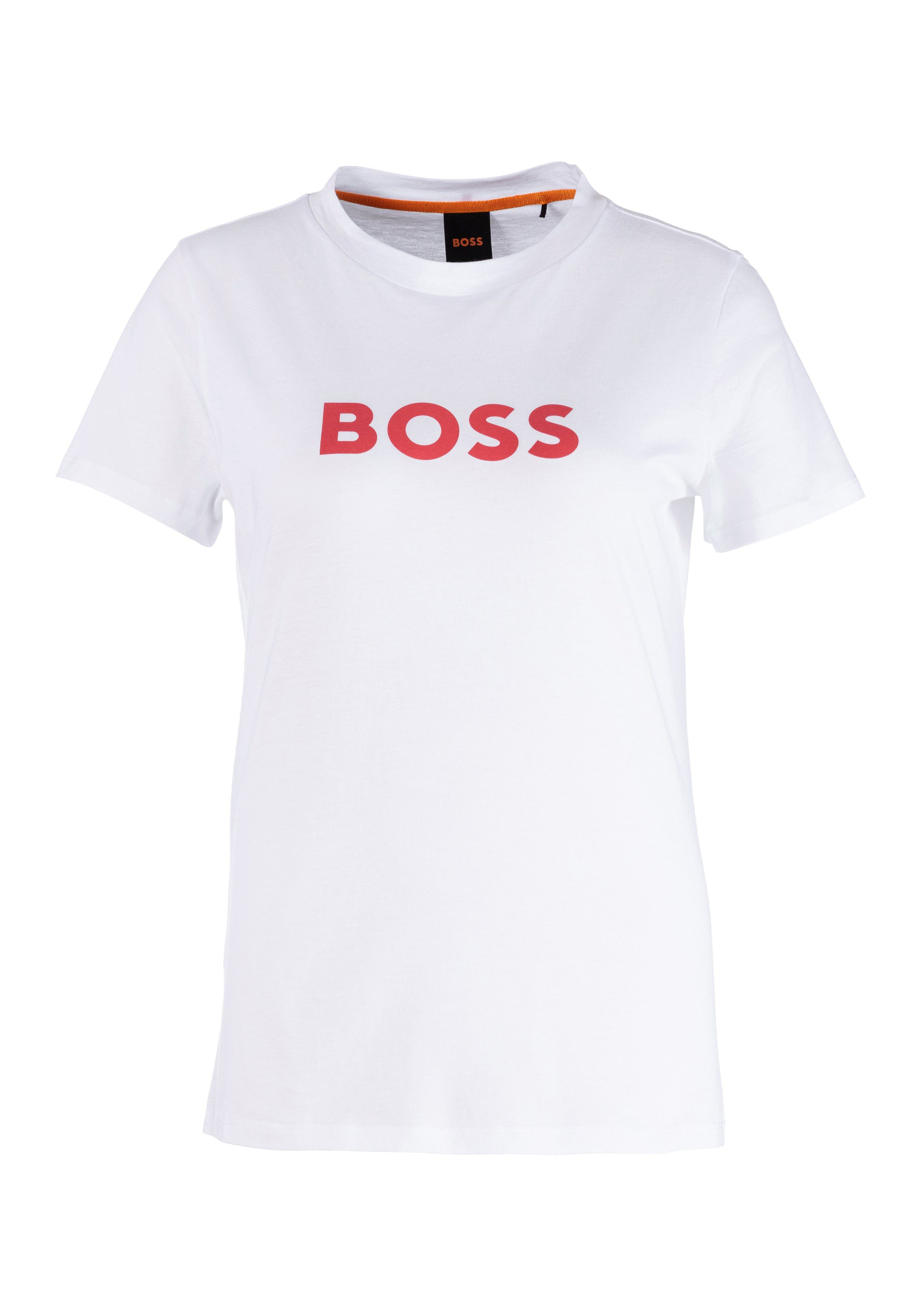 Boss Orange T-shirt C_Elogo_5 met contrasterende gekleurde boss print