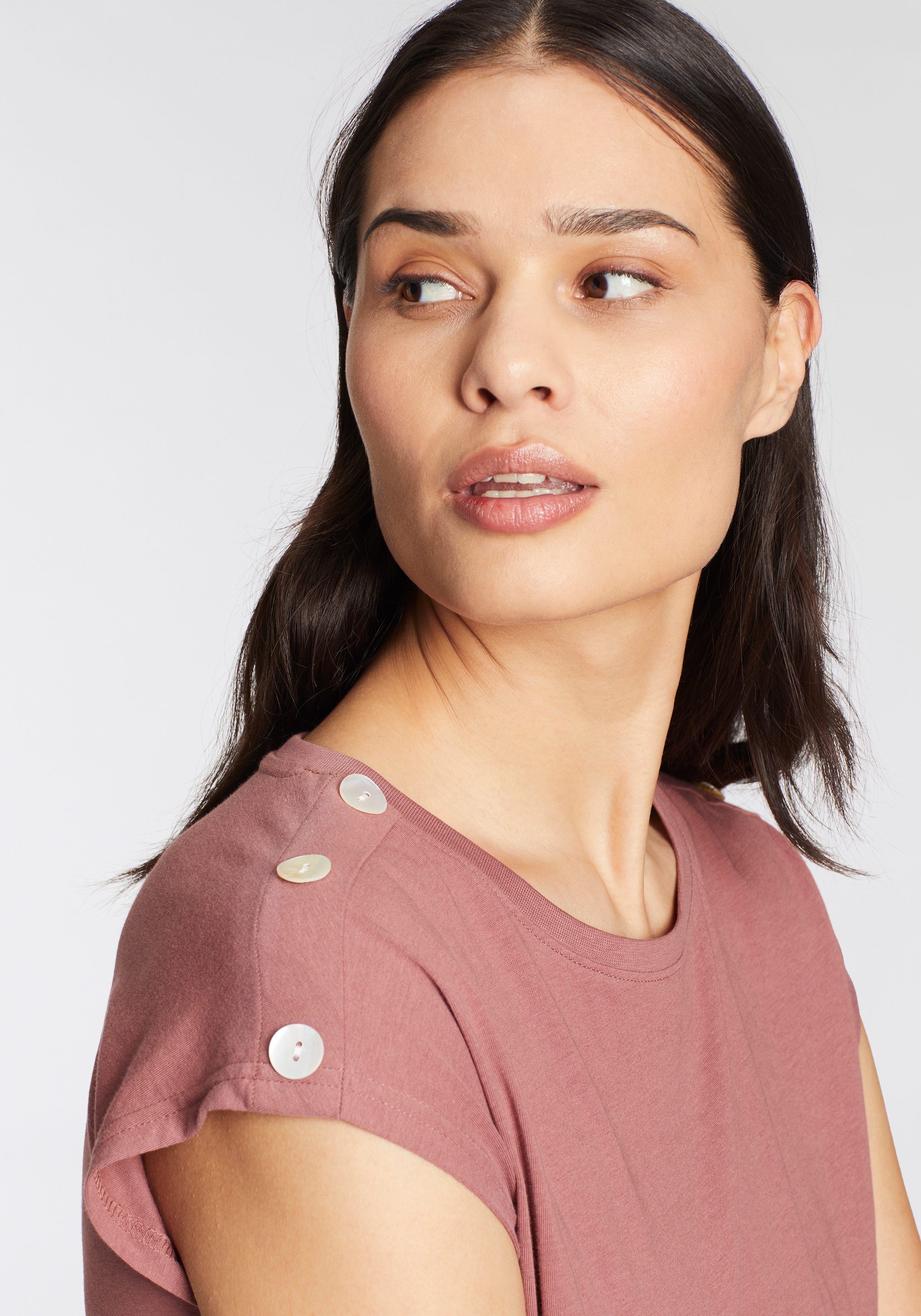 Laura Scott T-shirt met decoratieve knopen