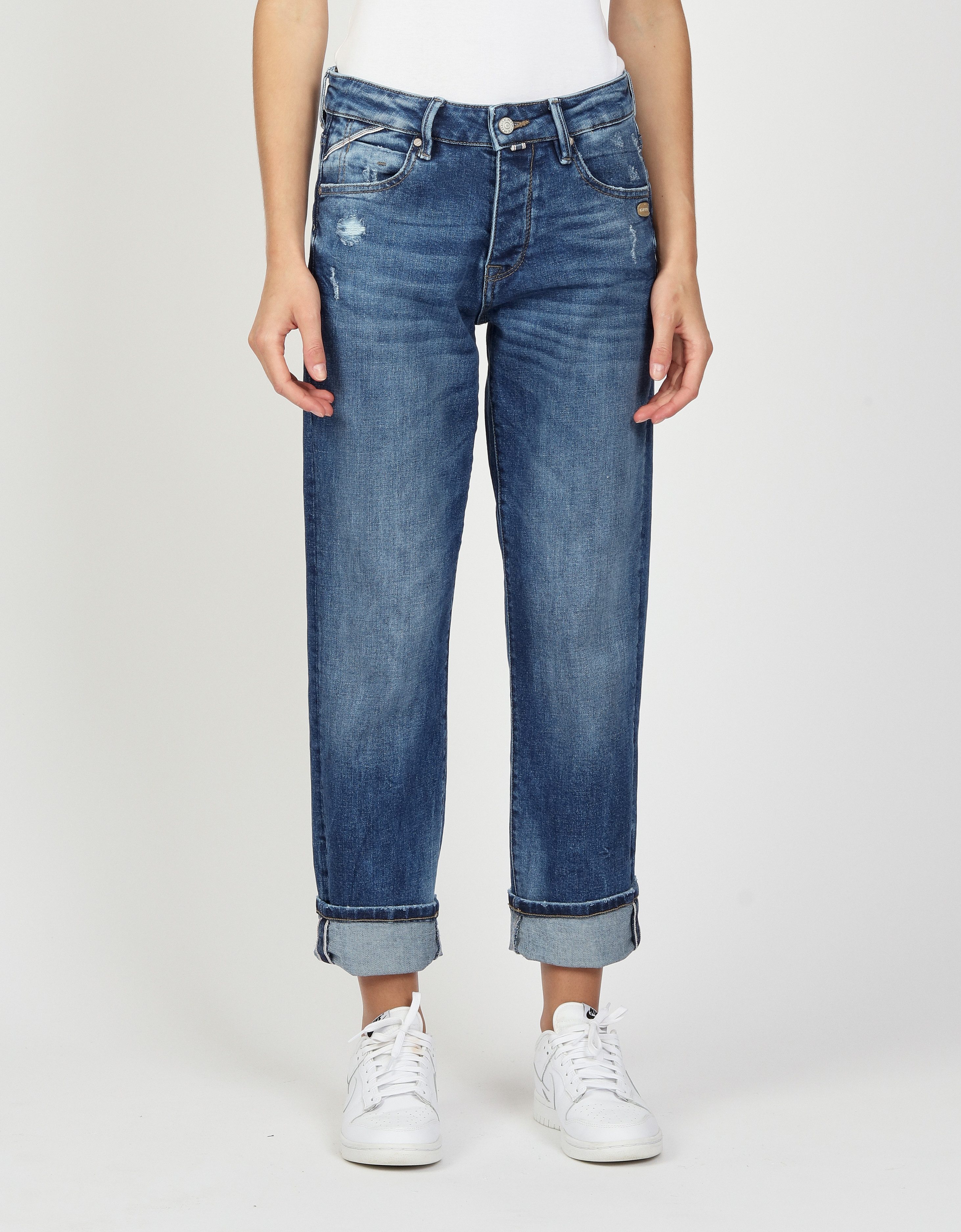 GANG Straight jeans 94Thelma met detail boven de muntzak